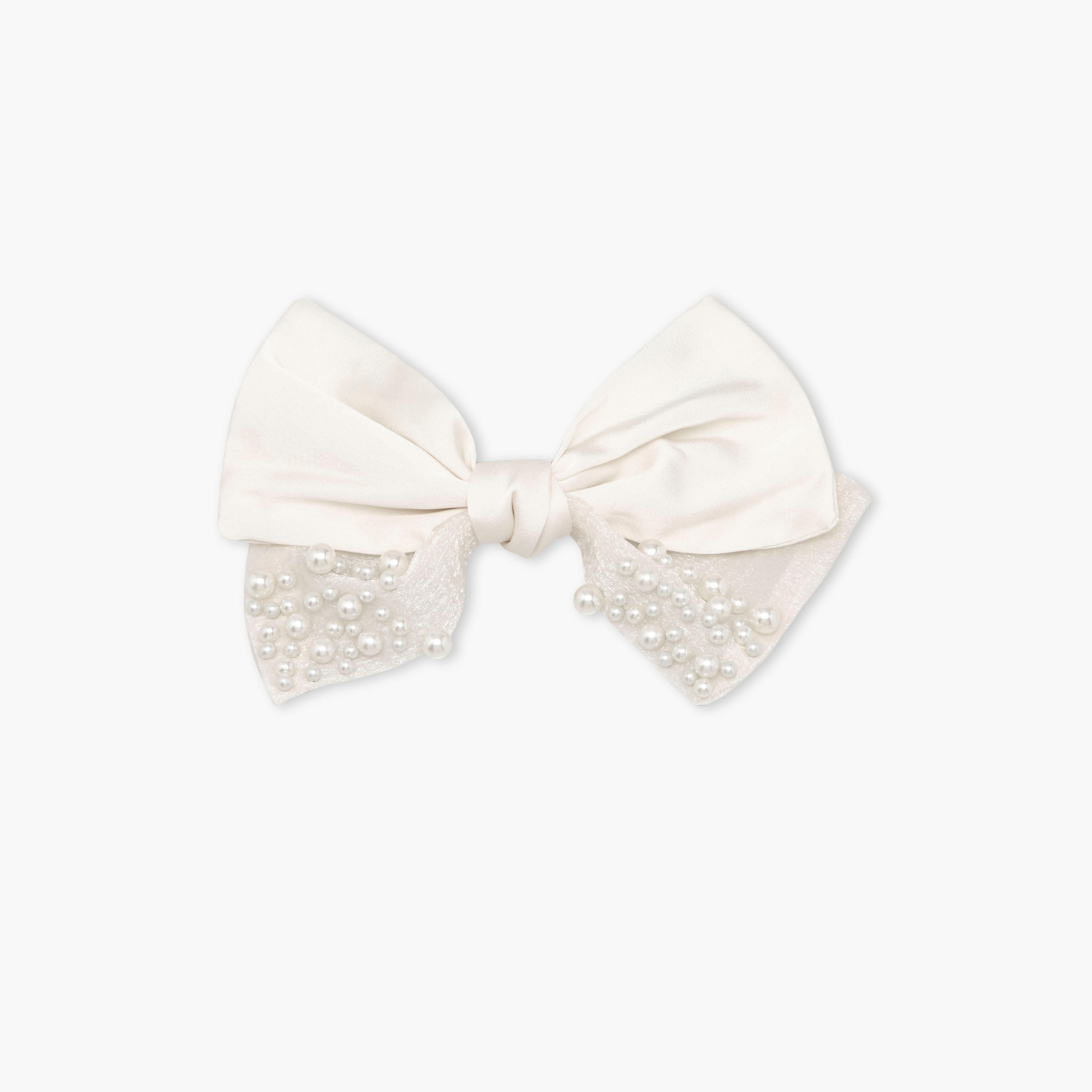 Bow Barrette Hair Clip with Pearl Embellished Design-women-hairaccessories-clips-image-1