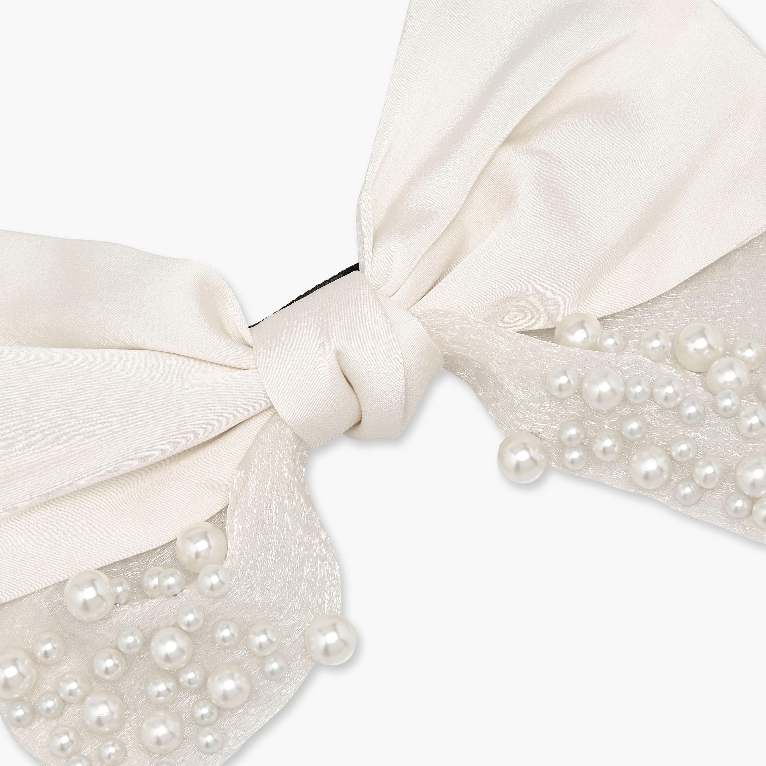 Bow Barrette Hair Clip with Pearl Embellished Design-women-hairaccessories-clips-image-2