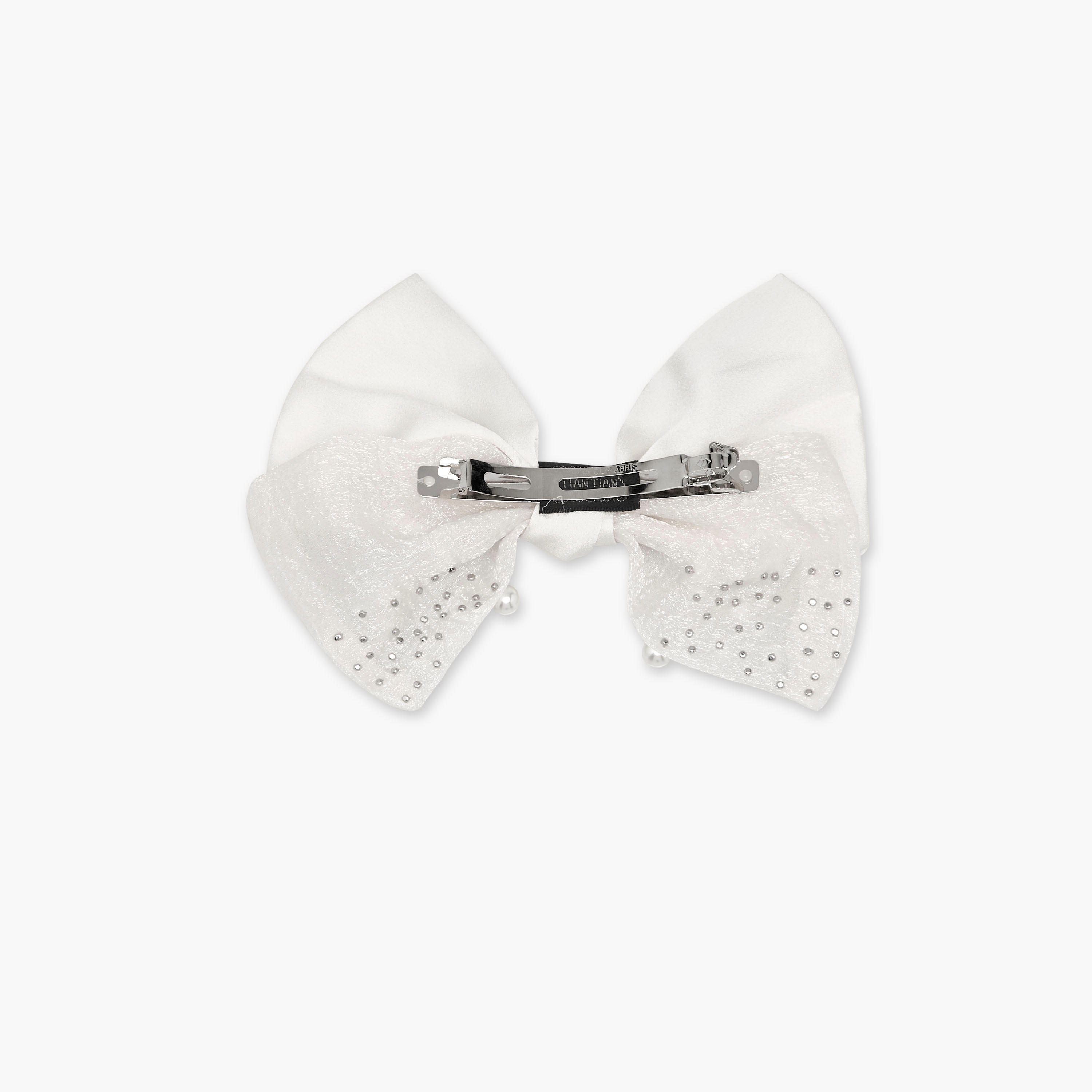 Bow Barrette Hair Clip with Pearl Embellished Design-women-hairaccessories-clips-image-3