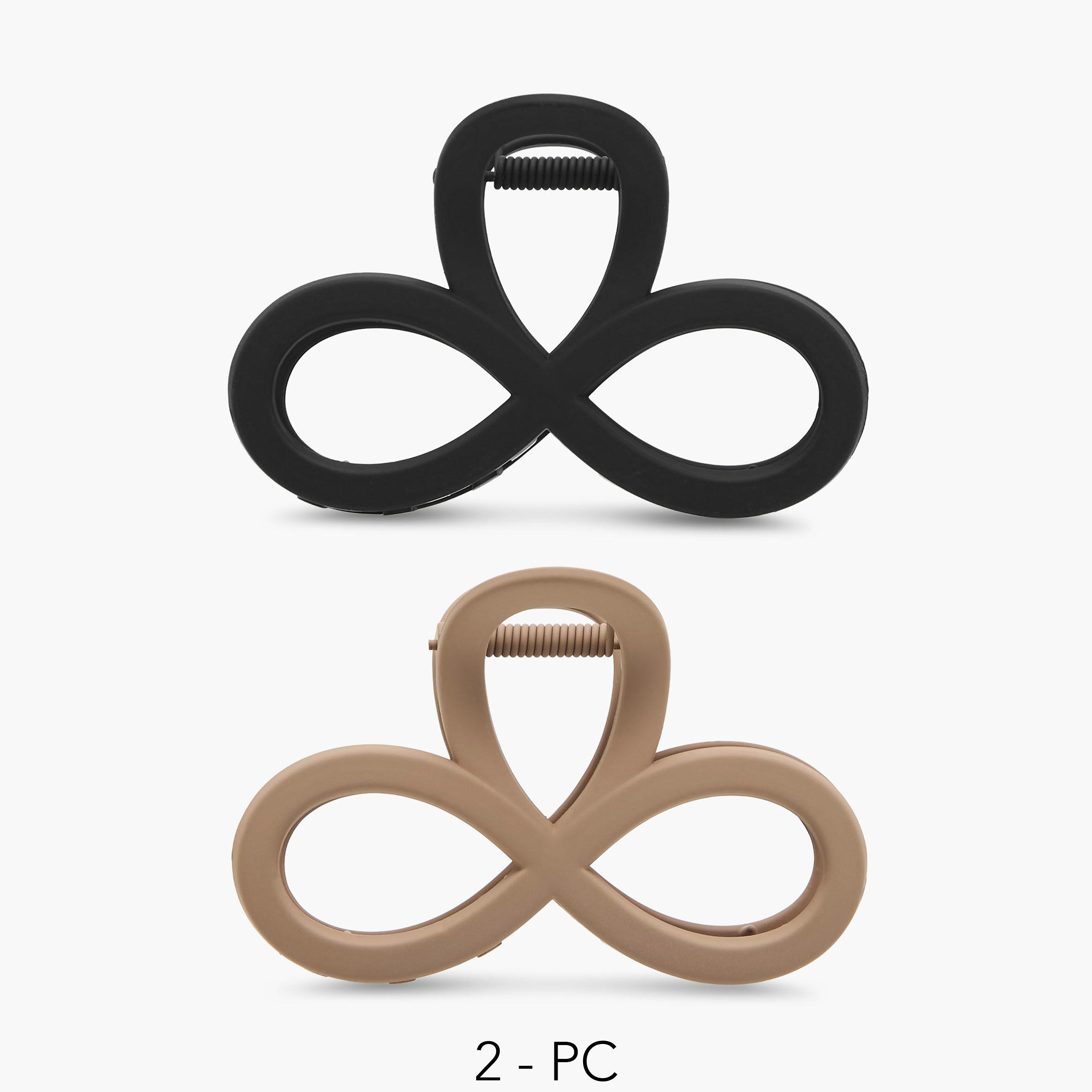 Pack of 2 Bow Hair Clamp with Cutout Design-women-hairaccessories-clamps-image-1