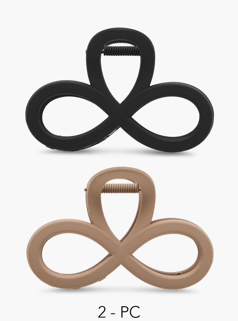 Pack of 2 Bow Hair Clamp with Cutout Design-women-hairaccessories-clamps-image-1