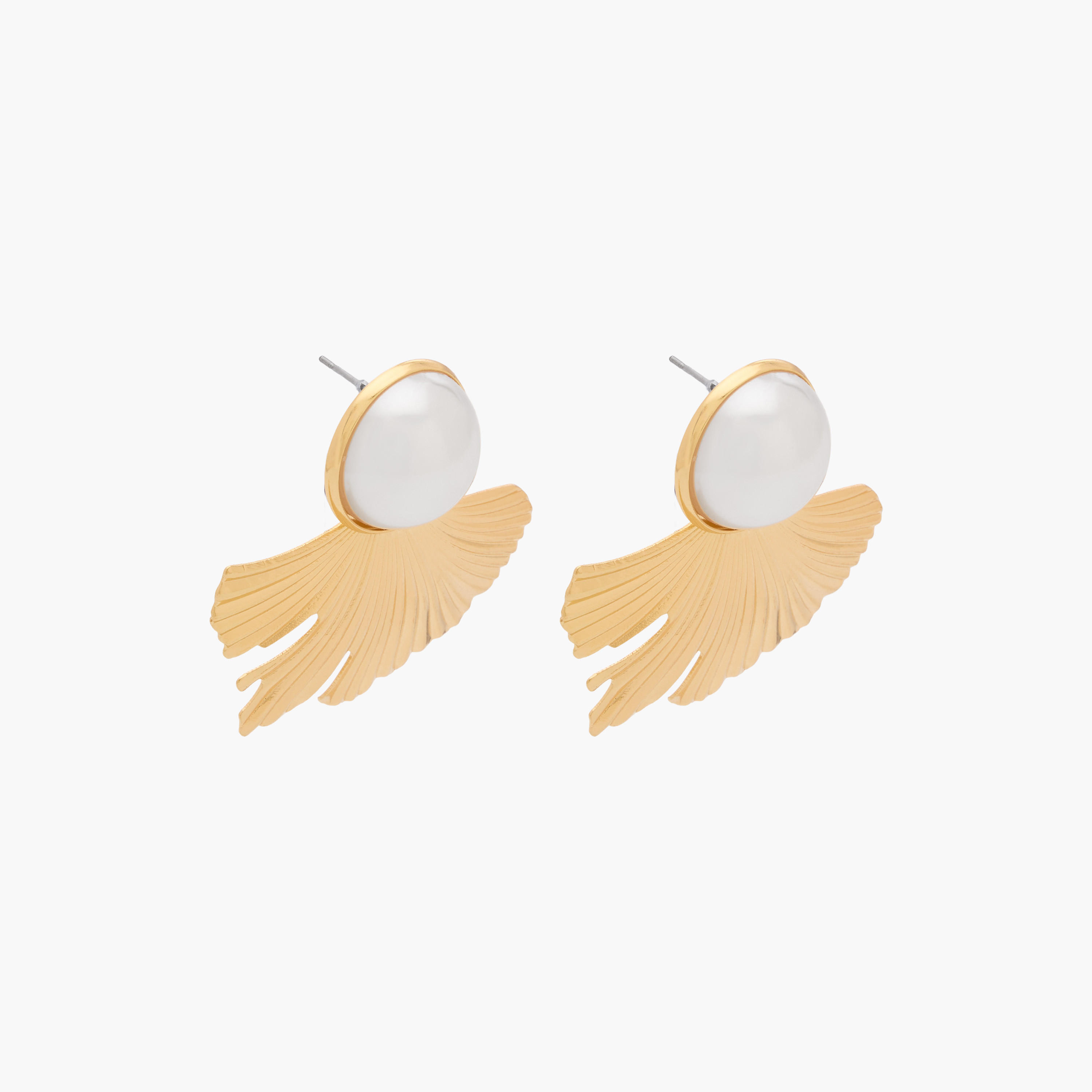 Metallic Embellished Stud Earrings with Pushback Closure-women-watchesandjewellery-jewellery-earrings-image-2
