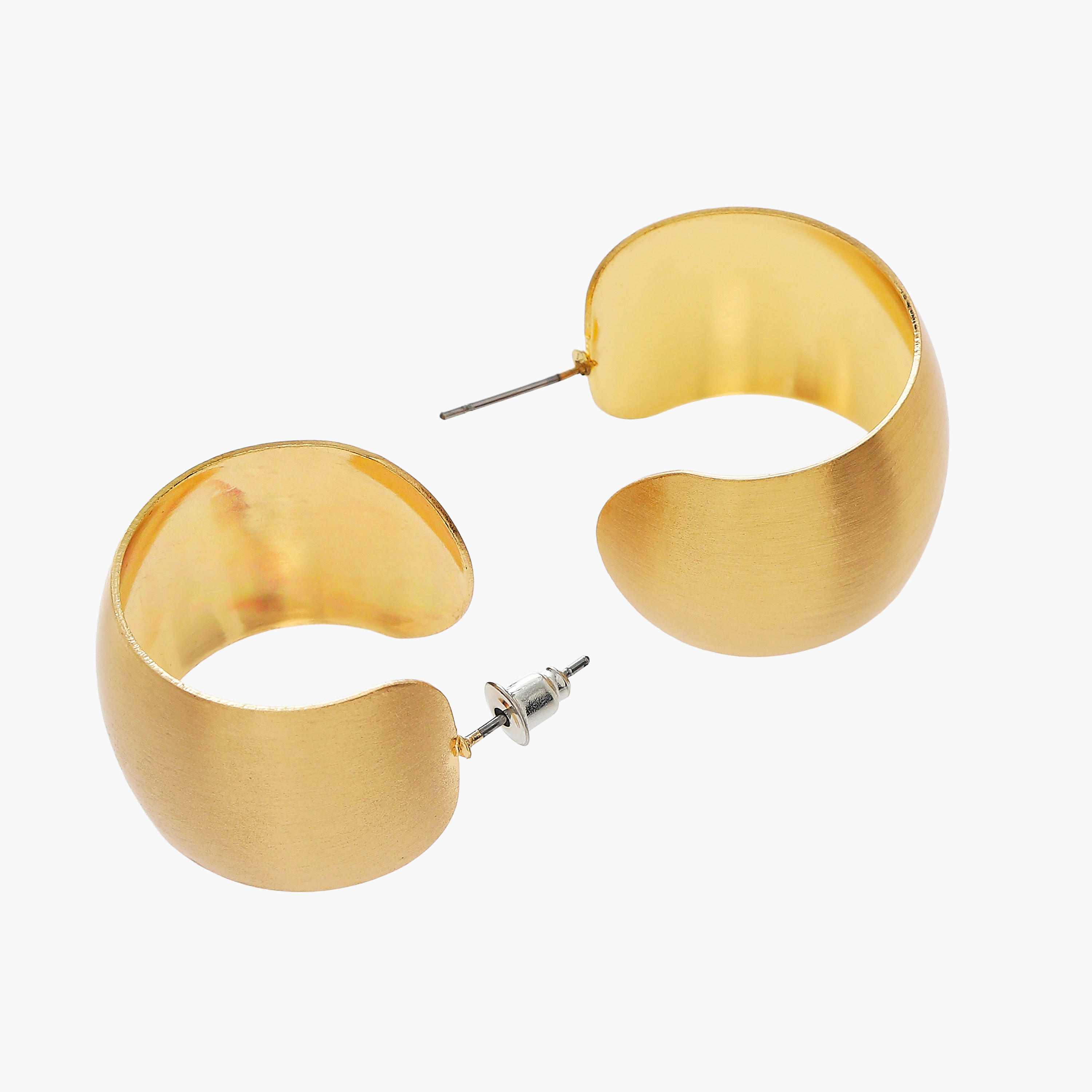 Metal Stud Earrings with Pushback Closure-women-watchesandjewellery-jewellery-earrings-image-3