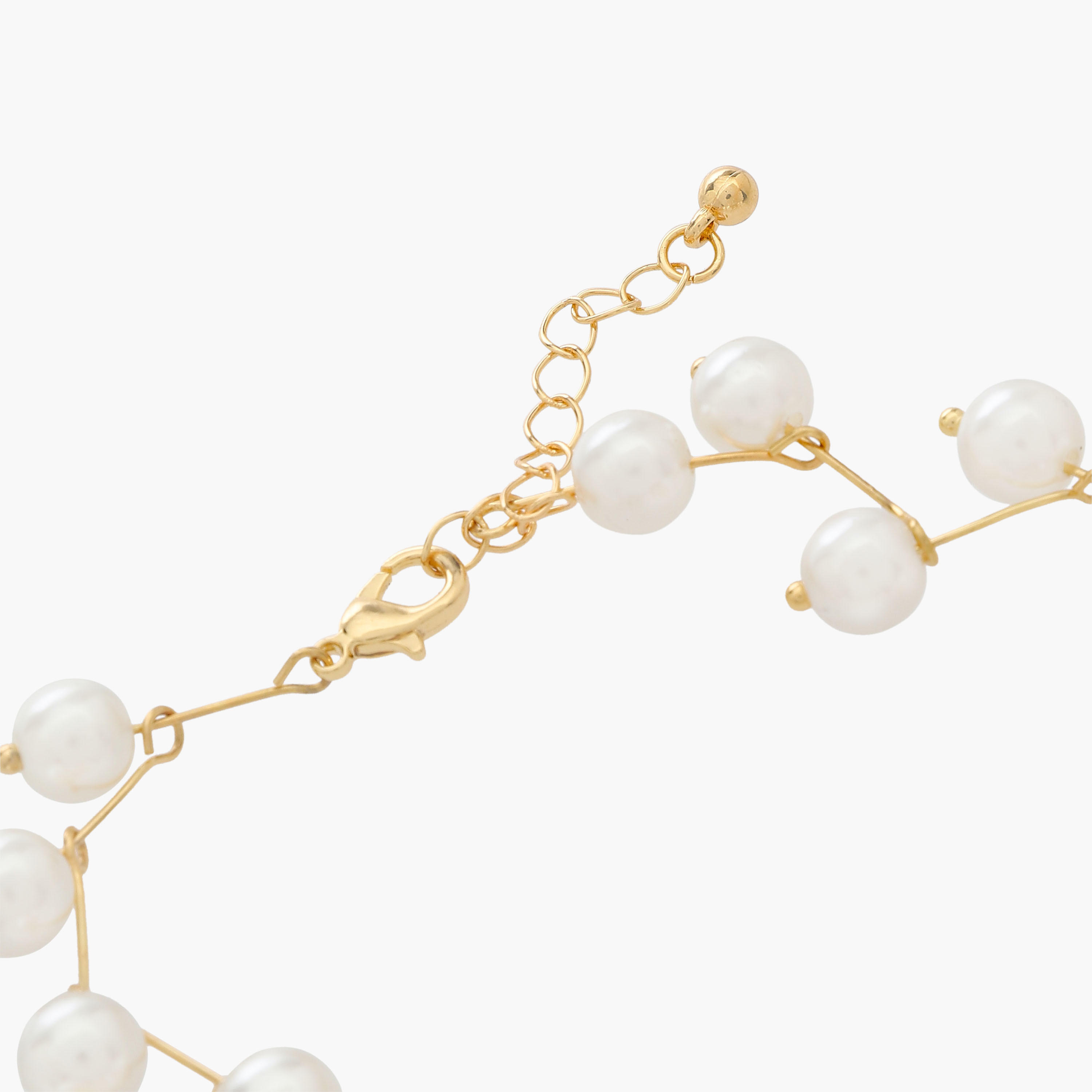 عقد تشوكر لؤلؤ ومعدن-women-watchesandjewellery-jewellery-necklacesandpendants-image-2