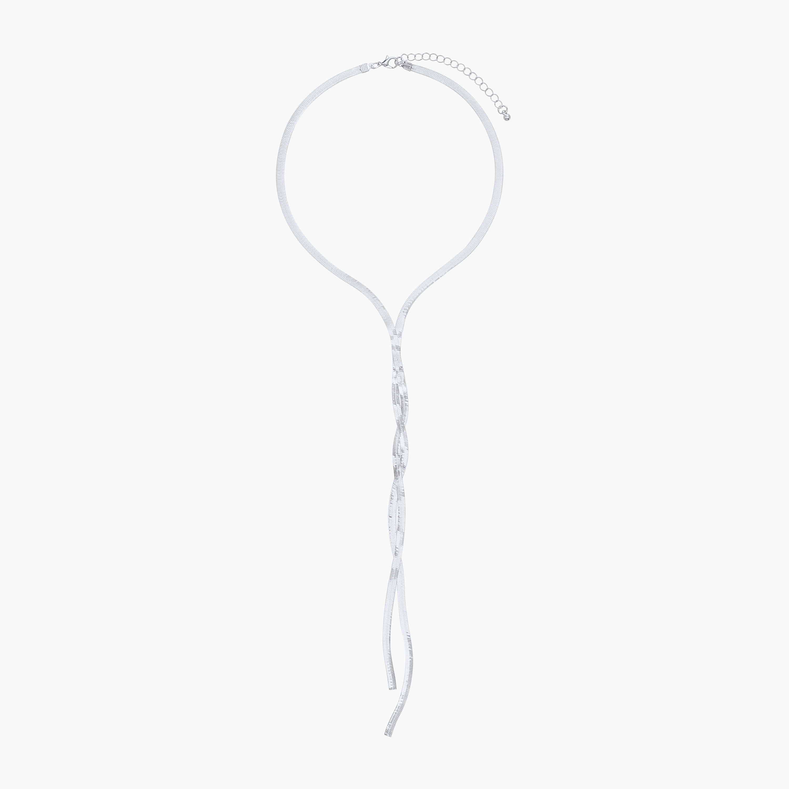 عقد لاريات معدني بتصميم ملتوي-women-watchesandjewellery-jewellery-necklacesandpendants-image-1