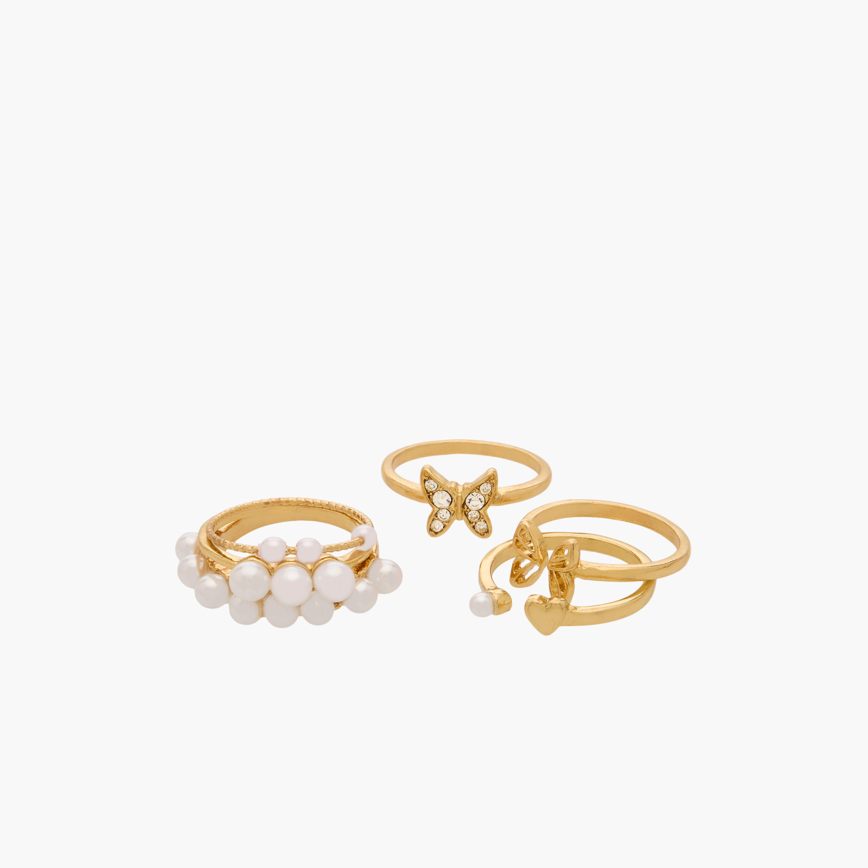 Assorted Gold Tone Ring - Set of 6-women-watchesandjewellery-jewellery-rings-image-2