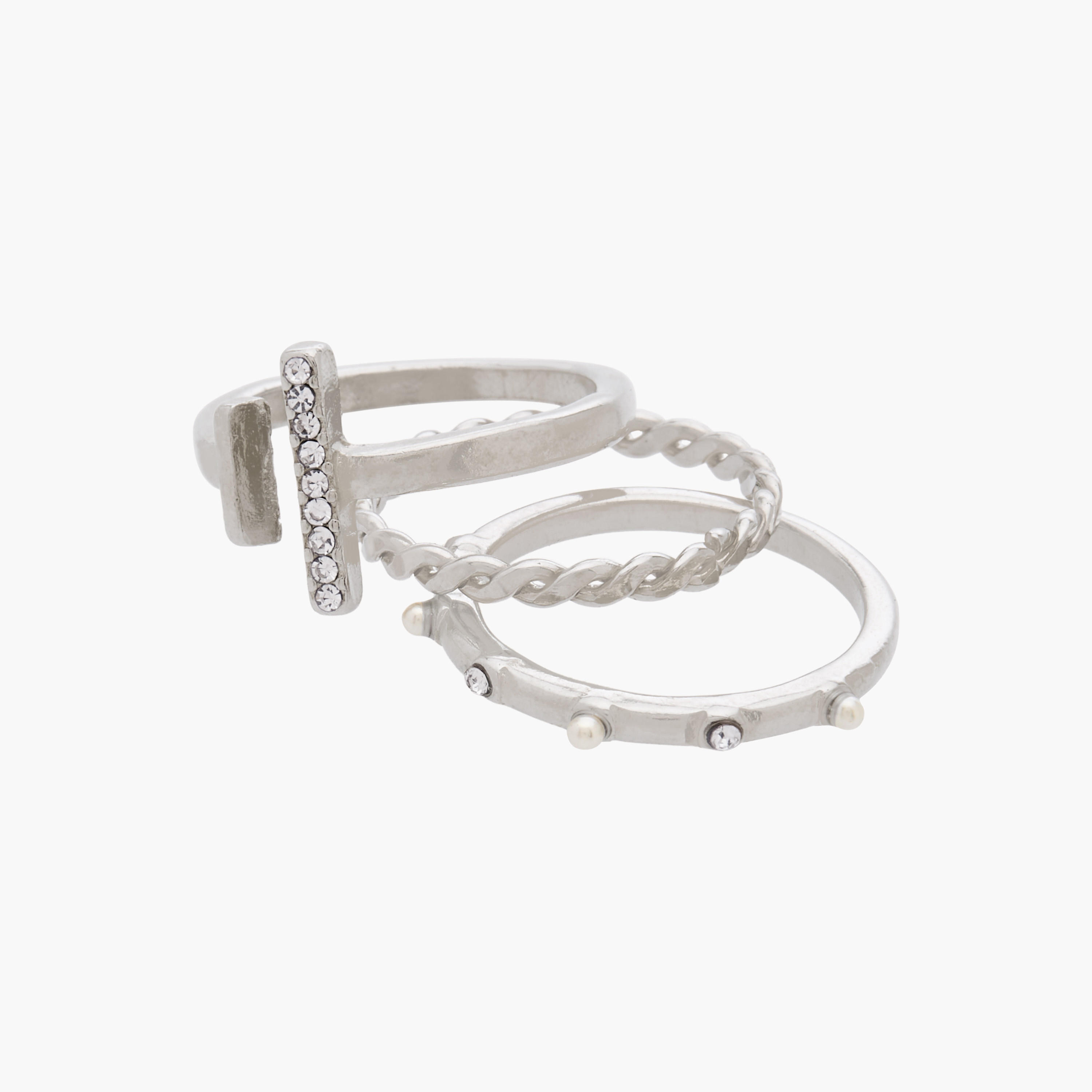 خواتم فضية أنيقة قابلة للتكديس (8 قطع)-women-watchesandjewellery-jewellery-rings-image-3