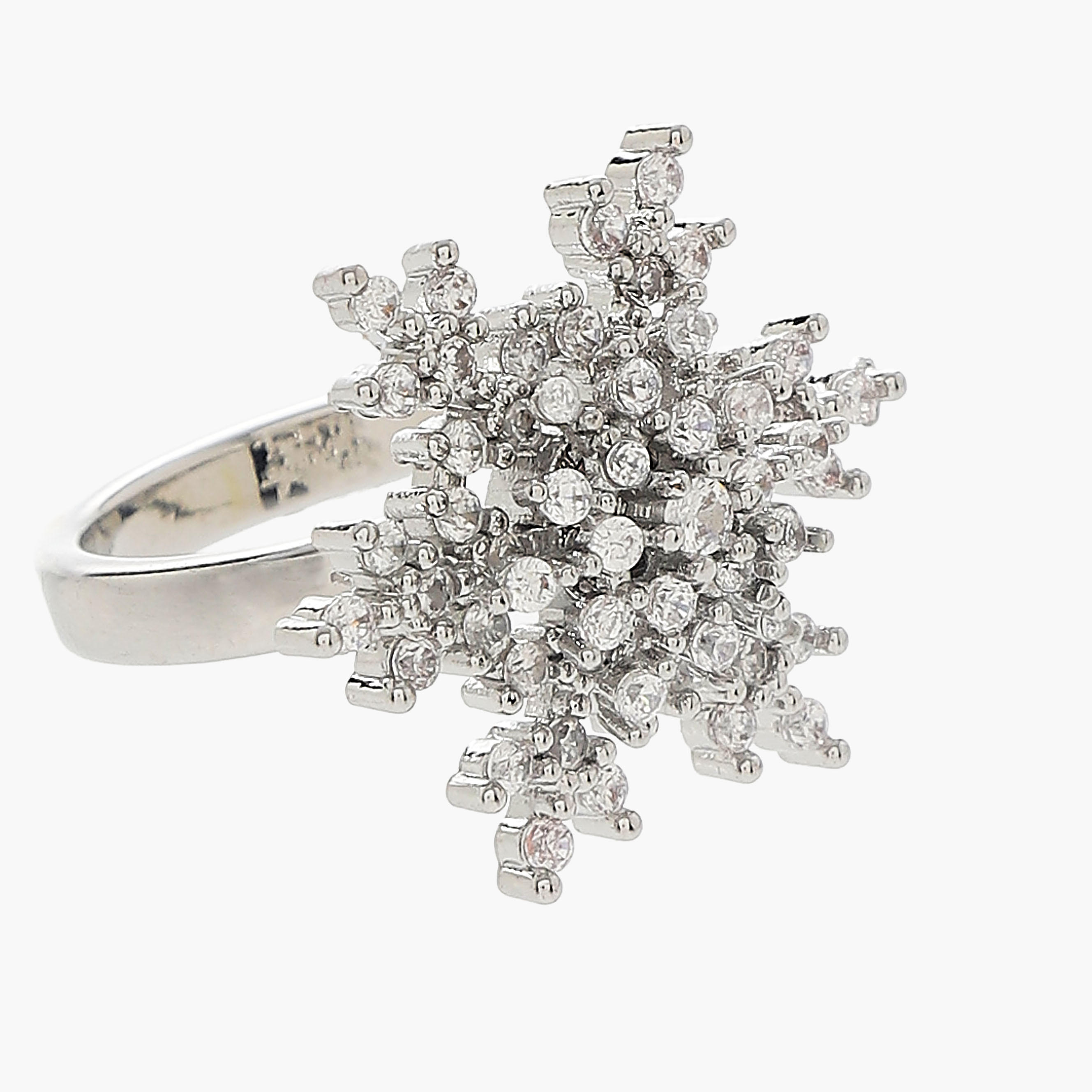 خاتم ميتاليك قابل للتعديل بتصميم ندفة ثلج مزينة-women-watchesandjewellery-jewellery-rings-image-4