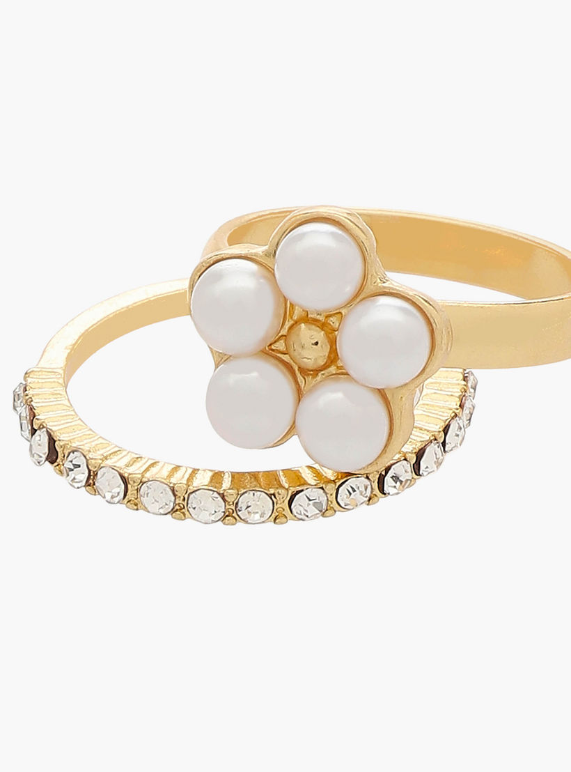 Gold Tone Ring with Cubic Zirconia Embellishment - Set of 8-women-watchesandjewellery-jewellery-rings-image-3
