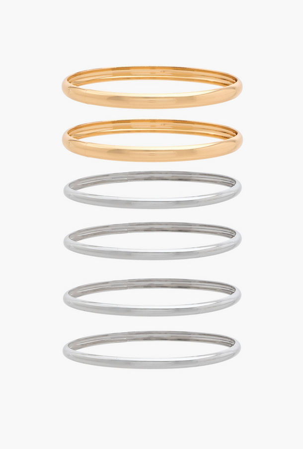 أساور معدن - عبوة 6 قطع-women-watchesandjewellery-jewellery-banglesandbracelets-image-1