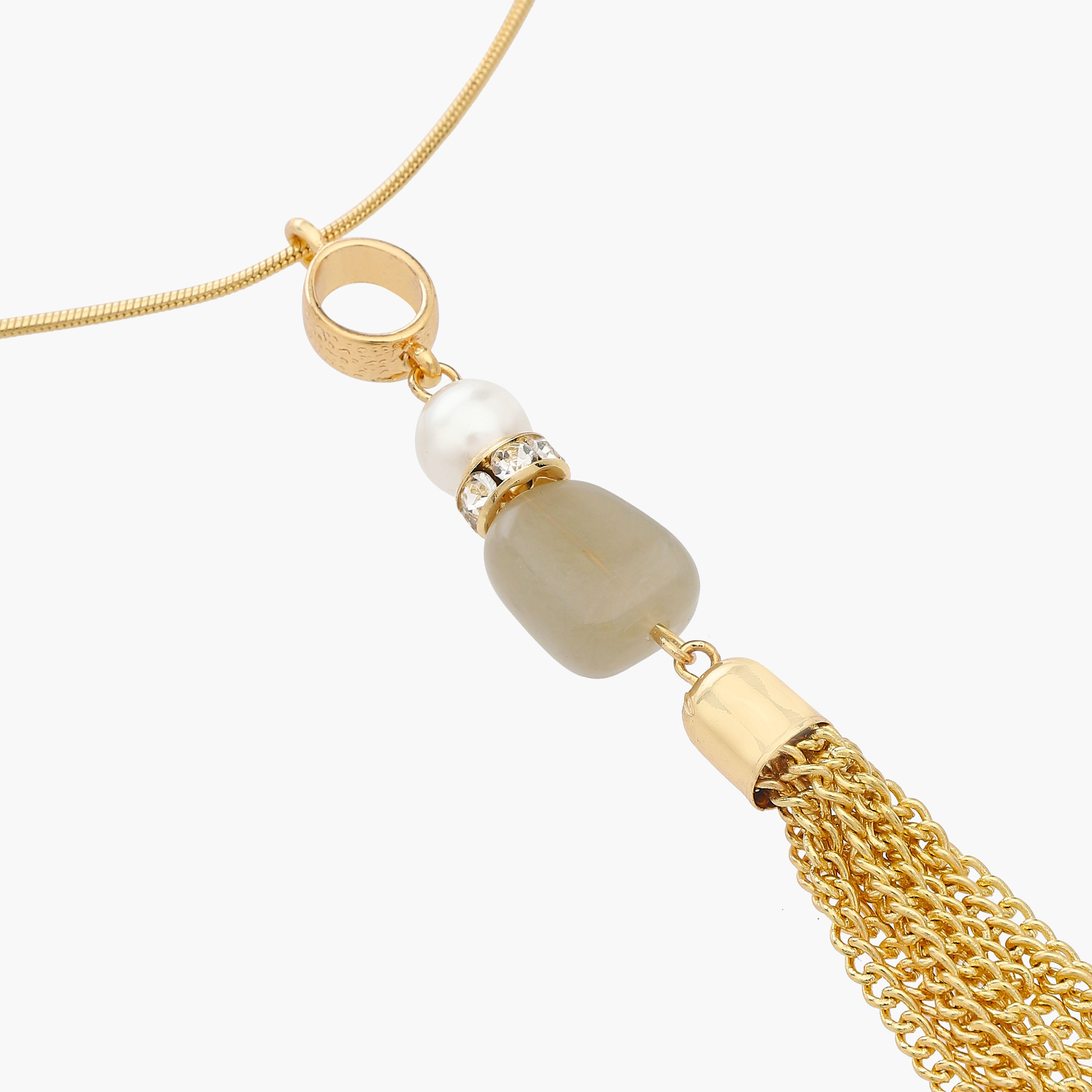 عقد بدلاية شرابة معدن وبتفاصيل حجر-women-watchesandjewellery-jewellery-necklacesandpendants-image-4