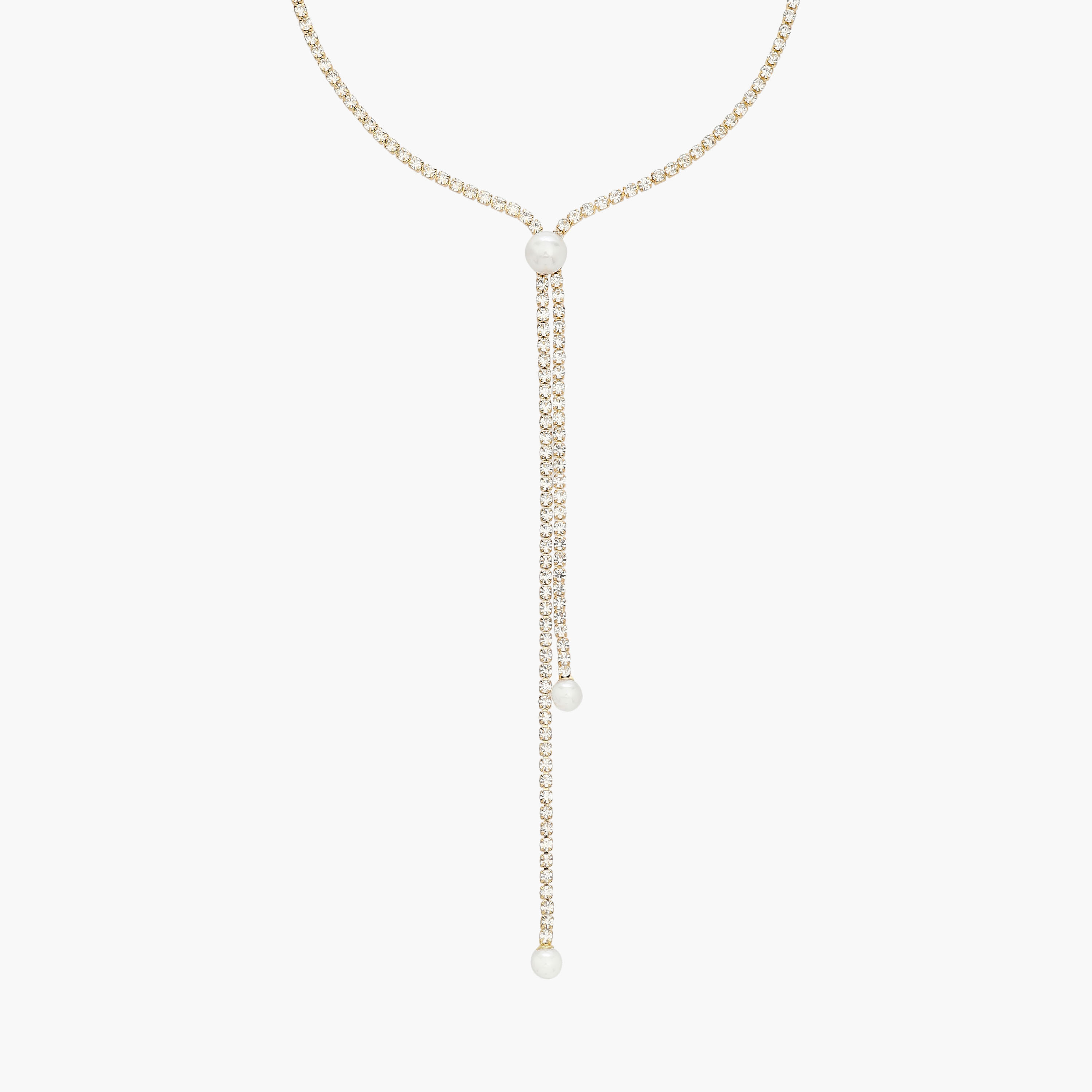 Metal Lariat Necklace with Stone Embellished Design-women-watchesandjewellery-jewellery-necklacesandpendants-image-2