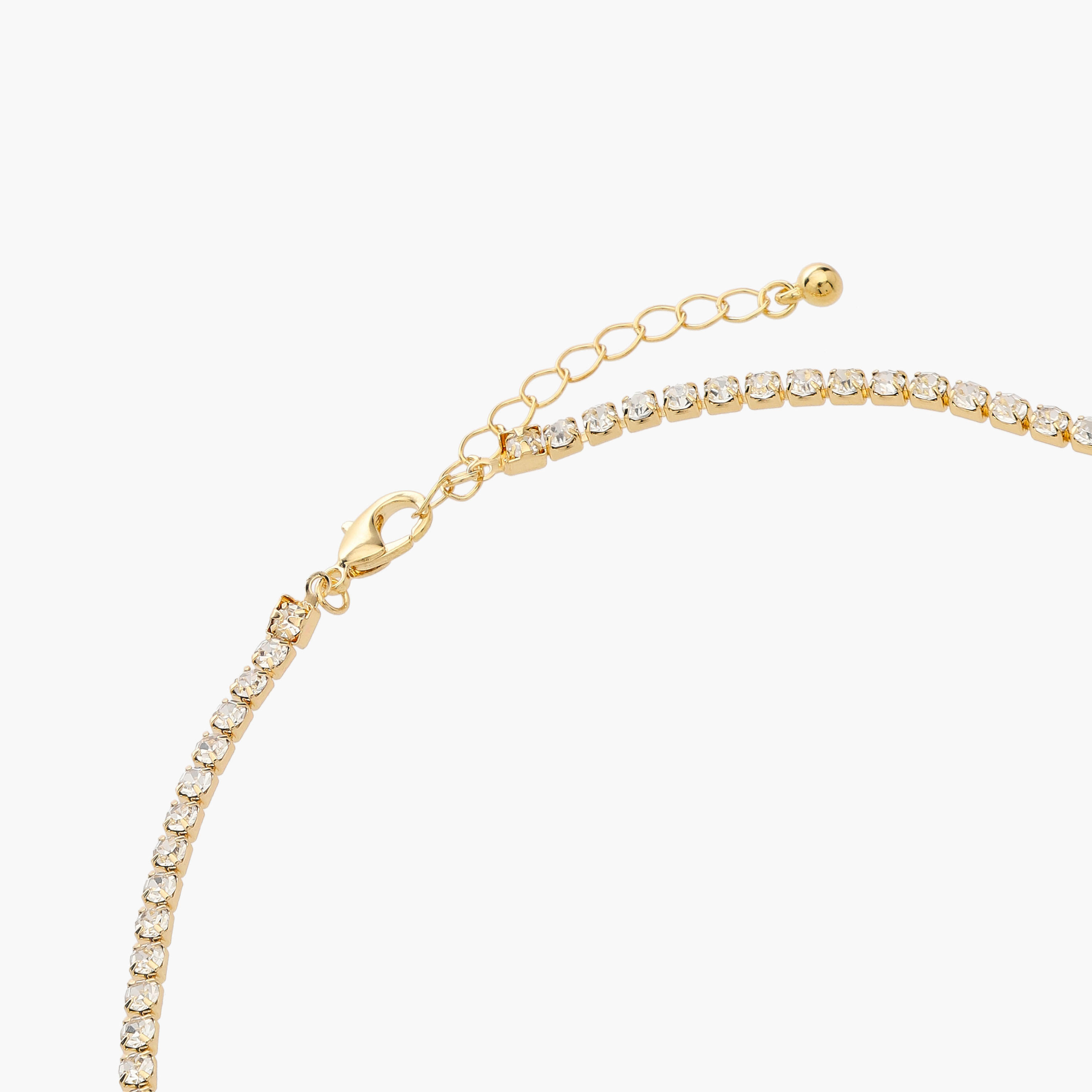 Metal Lariat Necklace with Stone Embellished Design-women-watchesandjewellery-jewellery-necklacesandpendants-image-4