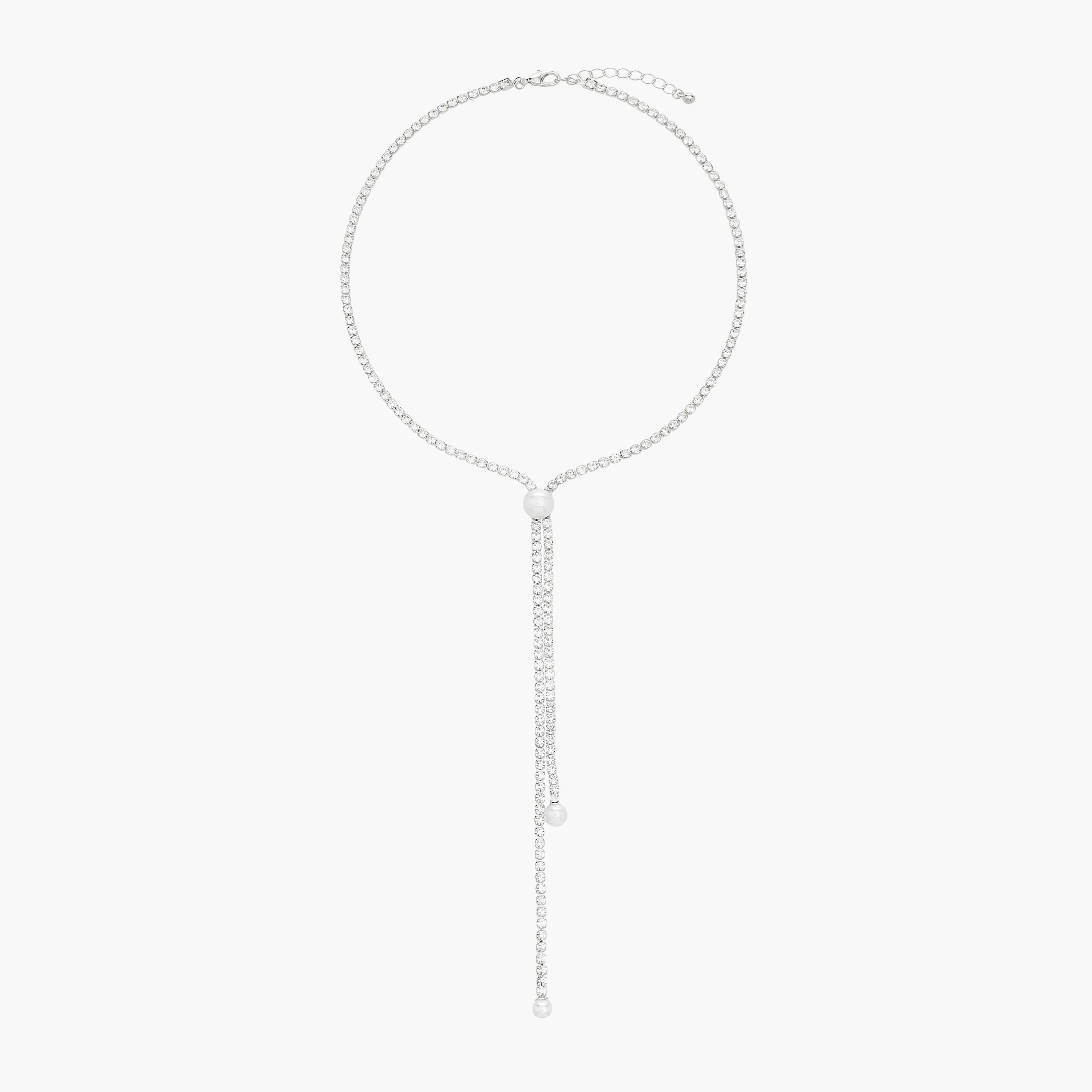 Metal Lariat Necklace with Stone Embellished Design-women-watchesandjewellery-jewellery-necklacesandpendants-image-1