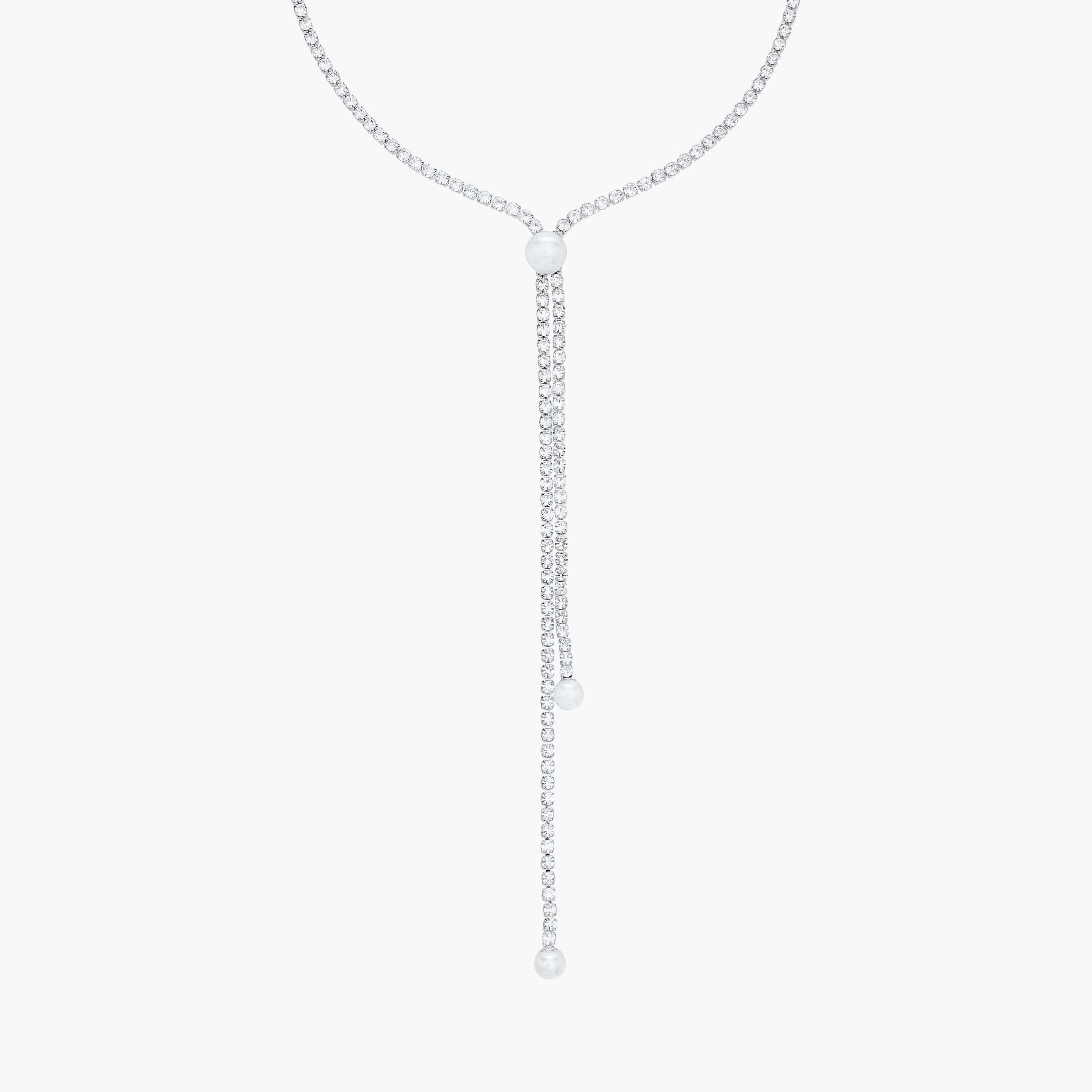 Metal Lariat Necklace with Stone Embellished Design-women-watchesandjewellery-jewellery-necklacesandpendants-image-2