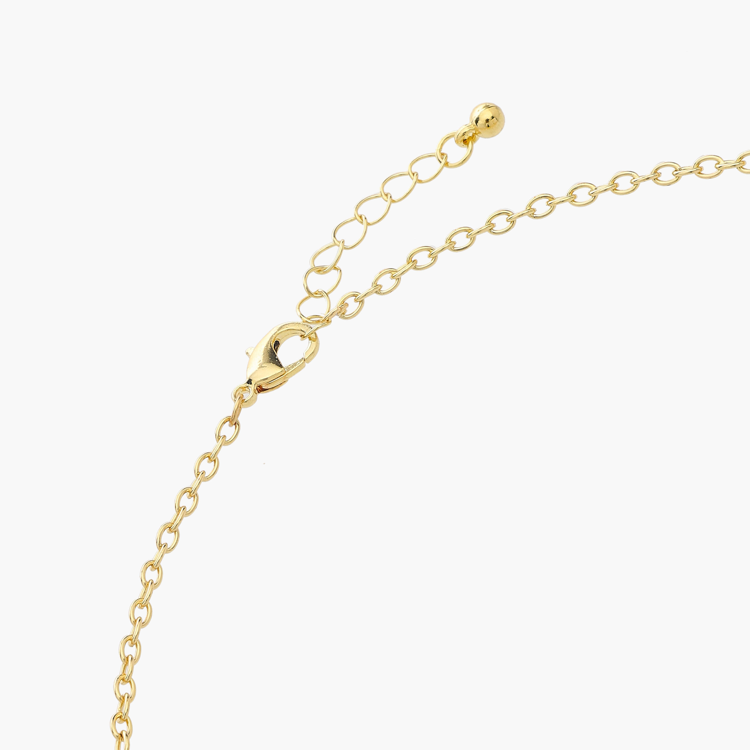 Metallic Necklace with Floral Charm Embellishment-women-watchesandjewellery-jewellery-necklacesandpendants-image-5