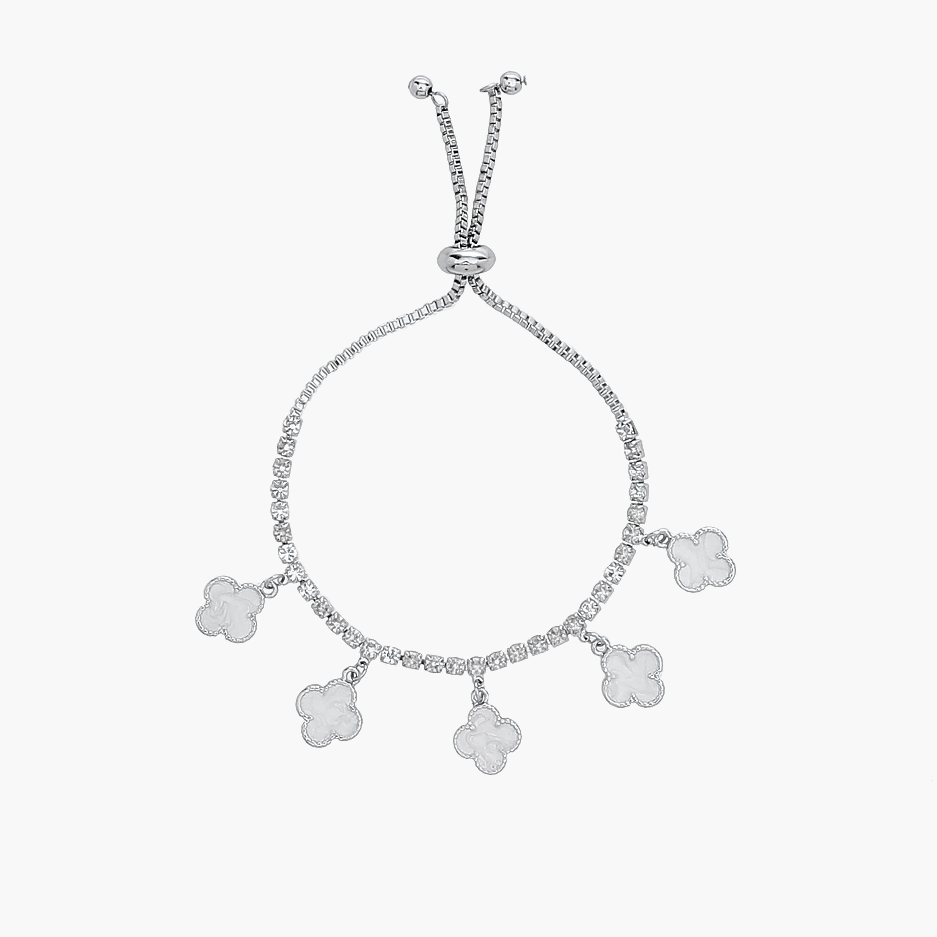 Metallic Bracelet with Charm Embellishment and Adjustable Slider Clasp-women-watchesandjewellery-jewellery-banglesandbracelets-image-2