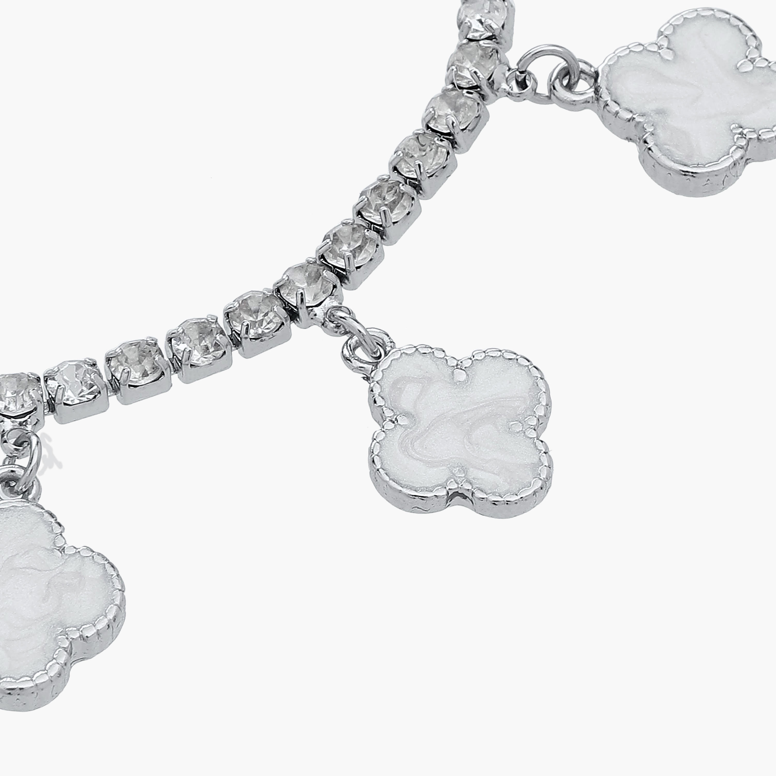 Metallic Bracelet with Charm Embellishment and Adjustable Slider Clasp-women-watchesandjewellery-jewellery-banglesandbracelets-image-4