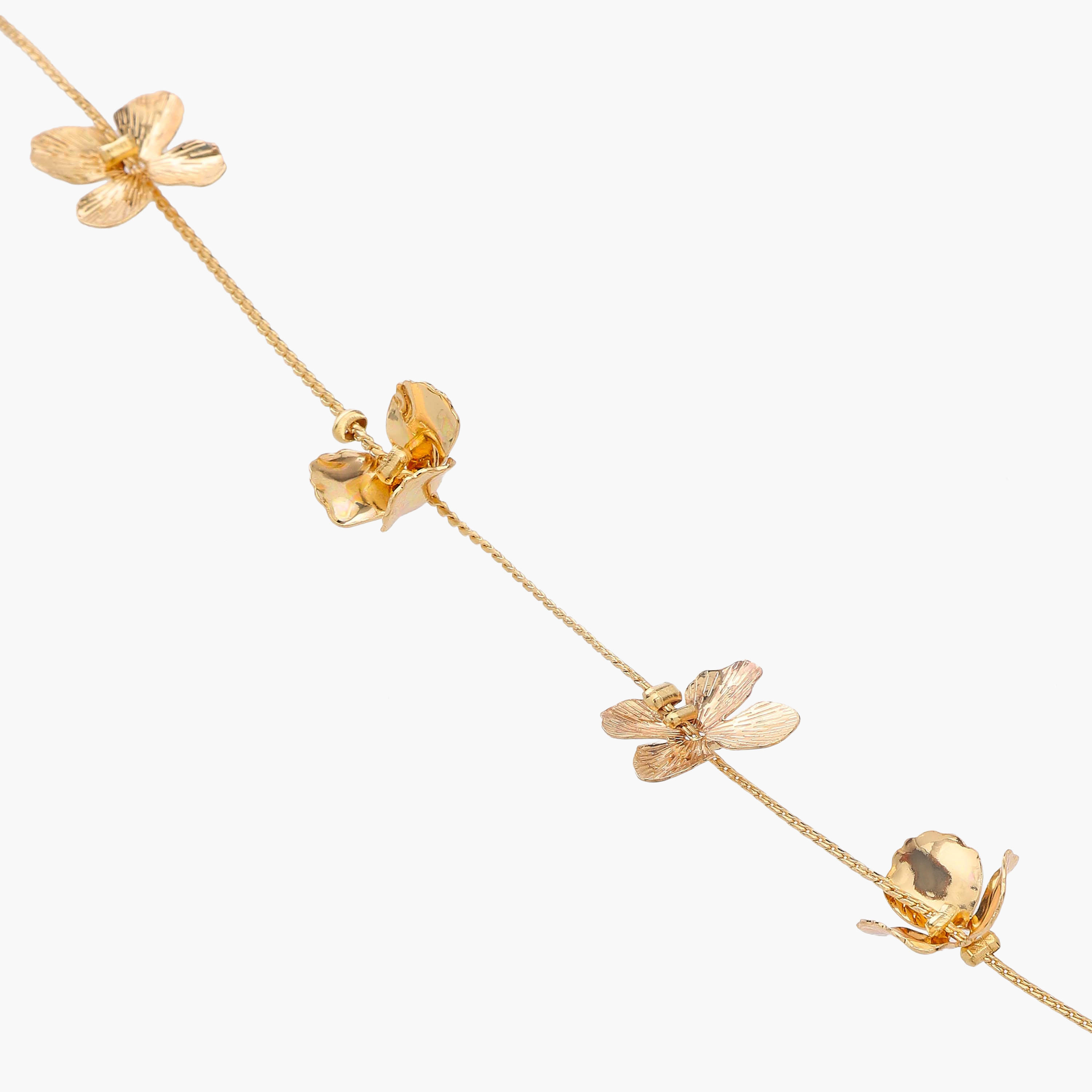Metal Necklace with Floral Charm Detail-women-watchesandjewellery-jewellery-necklacesandpendants-image-5