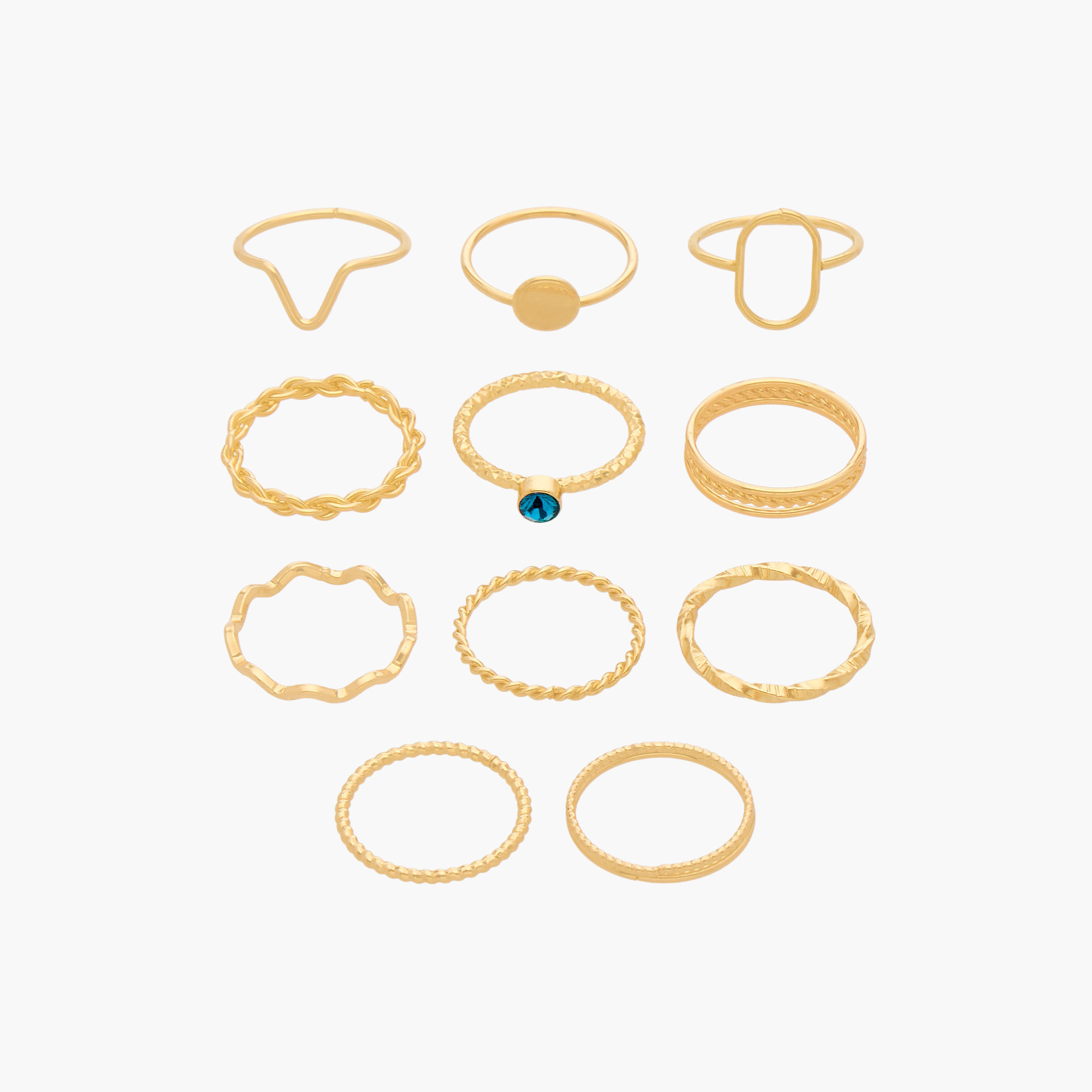Pack of 11 Assorted Metal Ring-women-watchesandjewellery-jewellery-rings-image-1