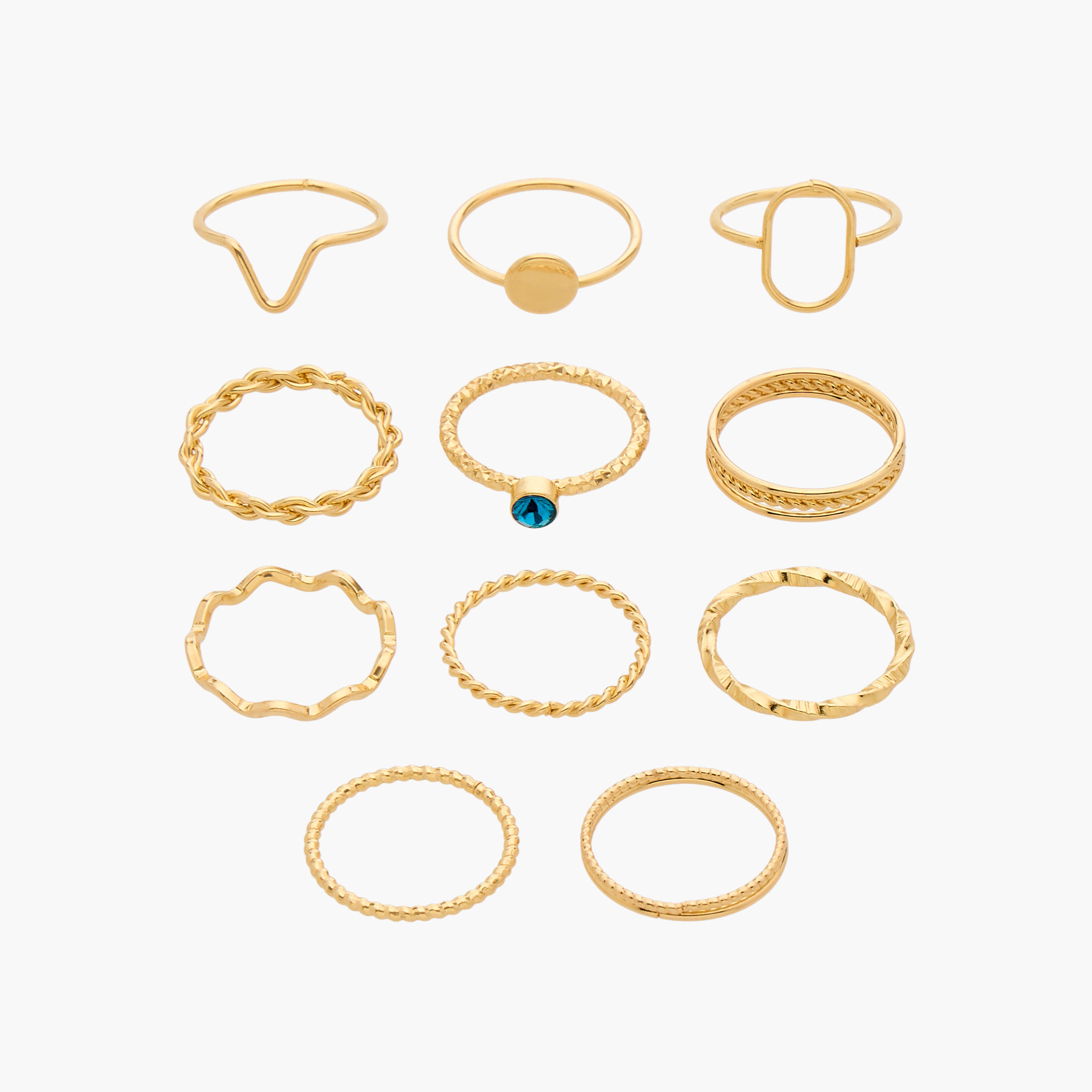 Pack of 11 Assorted Metal Ring-women-watchesandjewellery-jewellery-rings-image-1