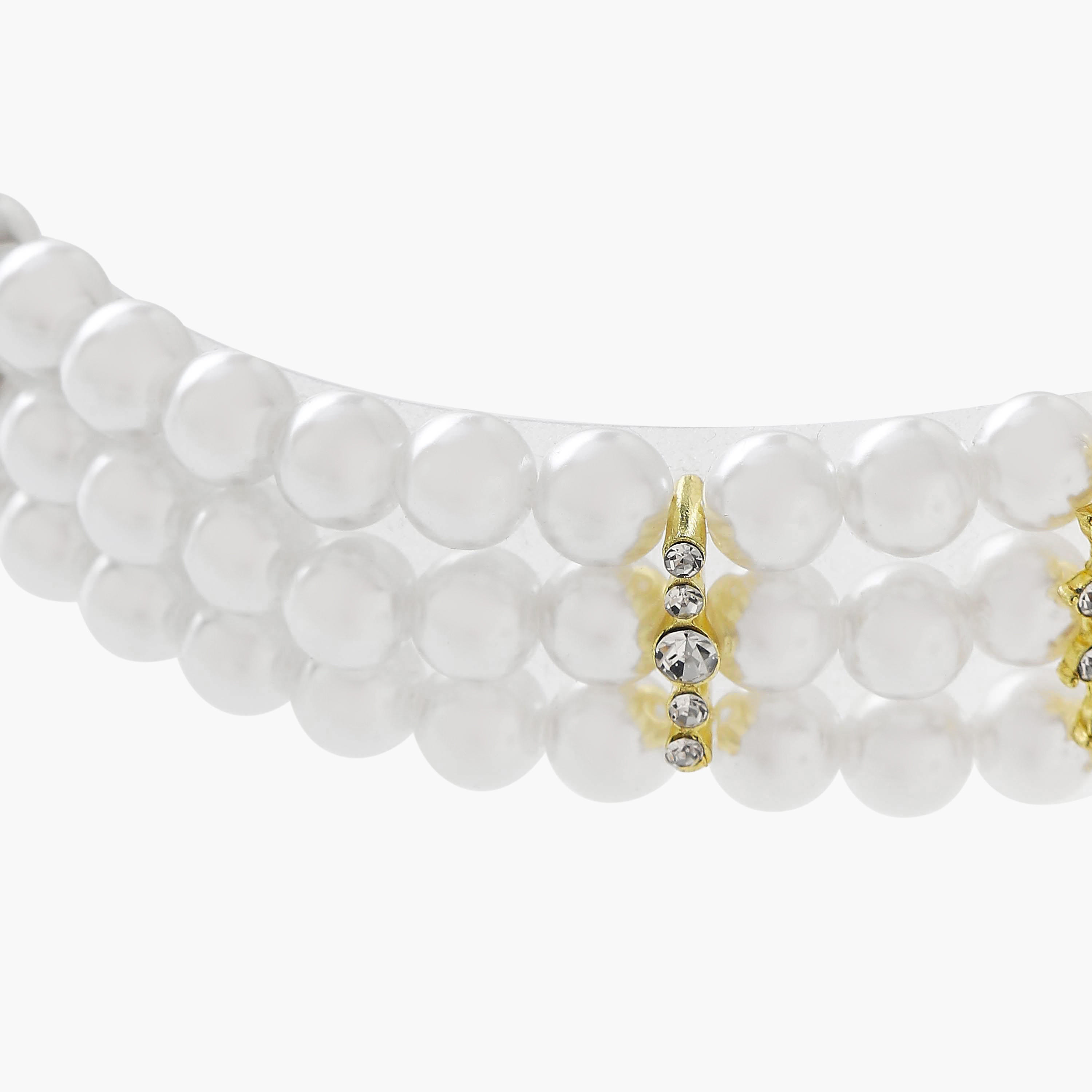 قلادة تشوكر معدنية مزينة باللؤلؤ-women-watchesandjewellery-jewellery-necklacesandpendants-image-5