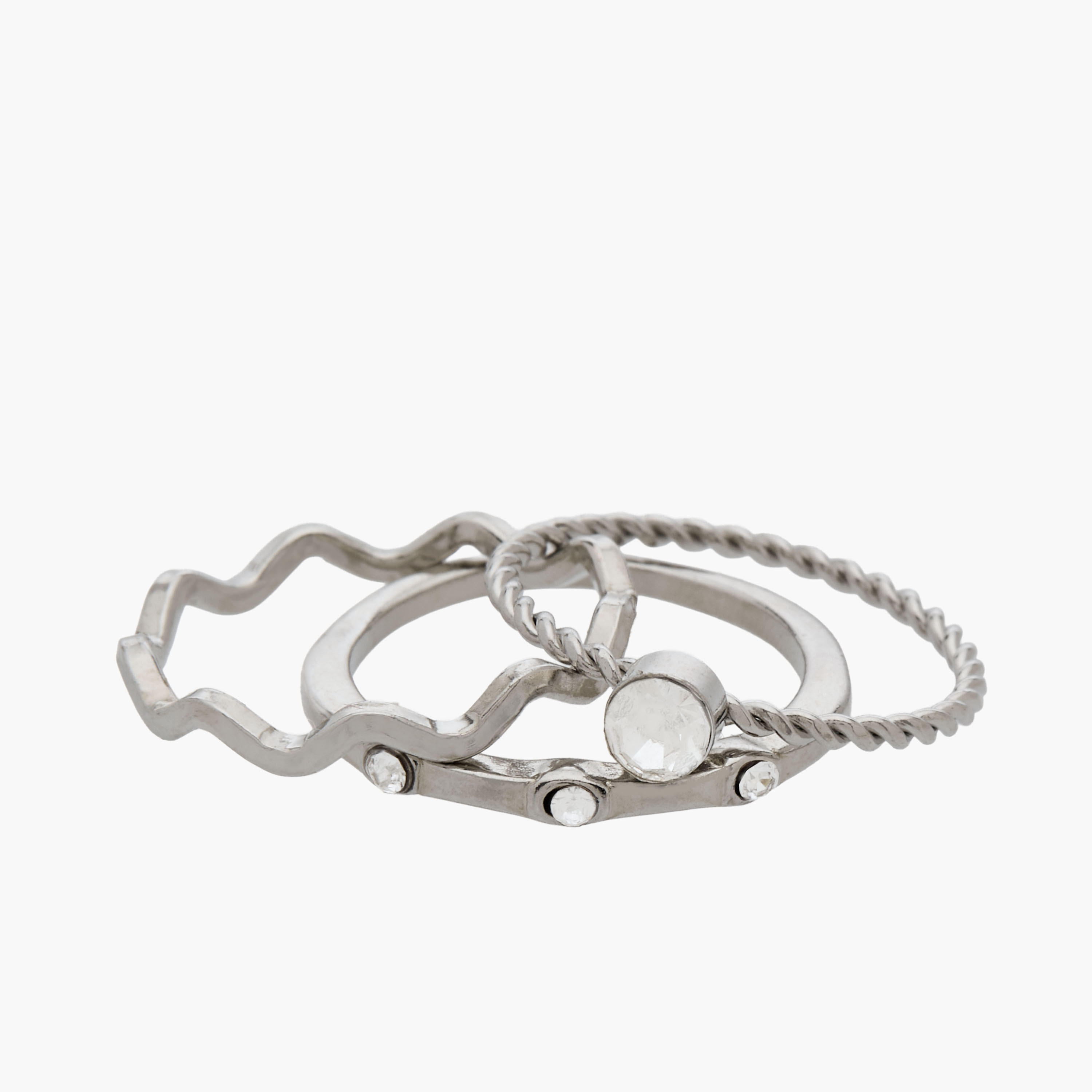 خواتم معدن متنوعة - مجموعة من 10 قطع-women-watchesandjewellery-jewellery-rings-image-3