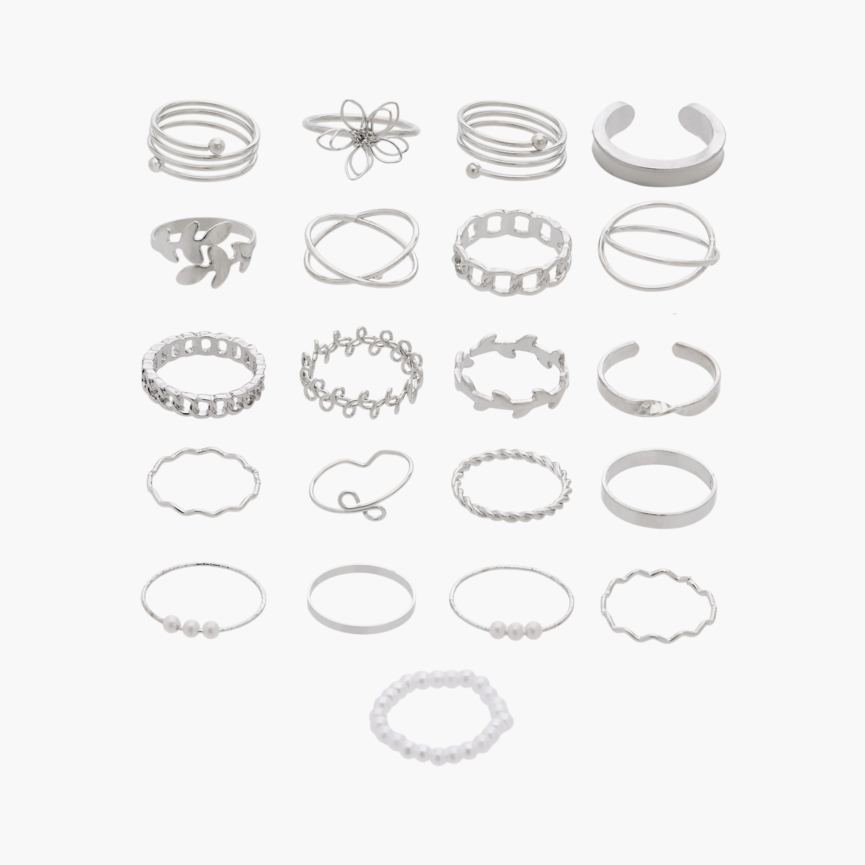 Pack of 21 Cubic Zirconia Metal Assorted Ring-women-watchesandjewellery-jewellery-rings-image-1