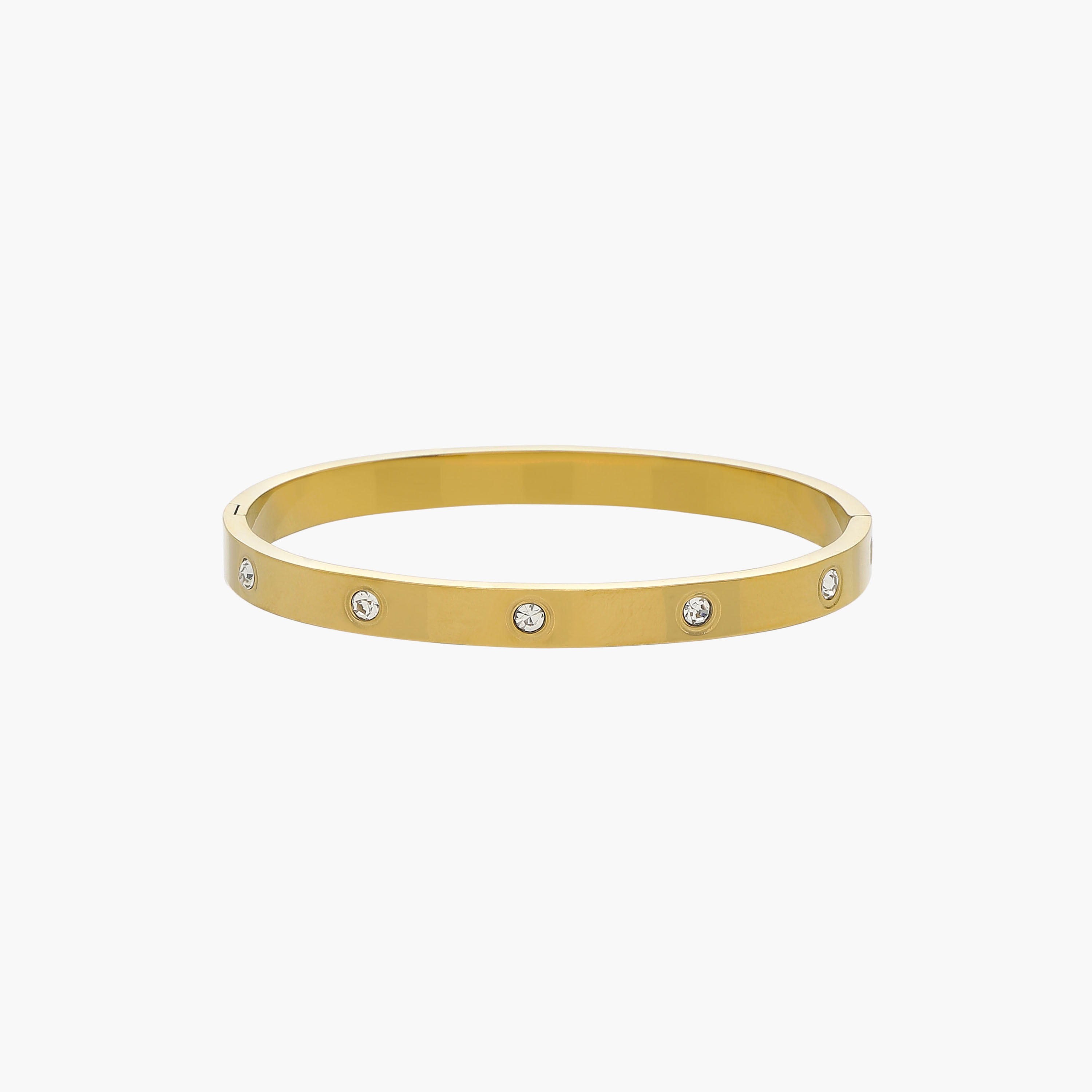 Gold Tone Stone Embellished Bangle-women-watchesandjewellery-jewellery-banglesandbracelets-image-1