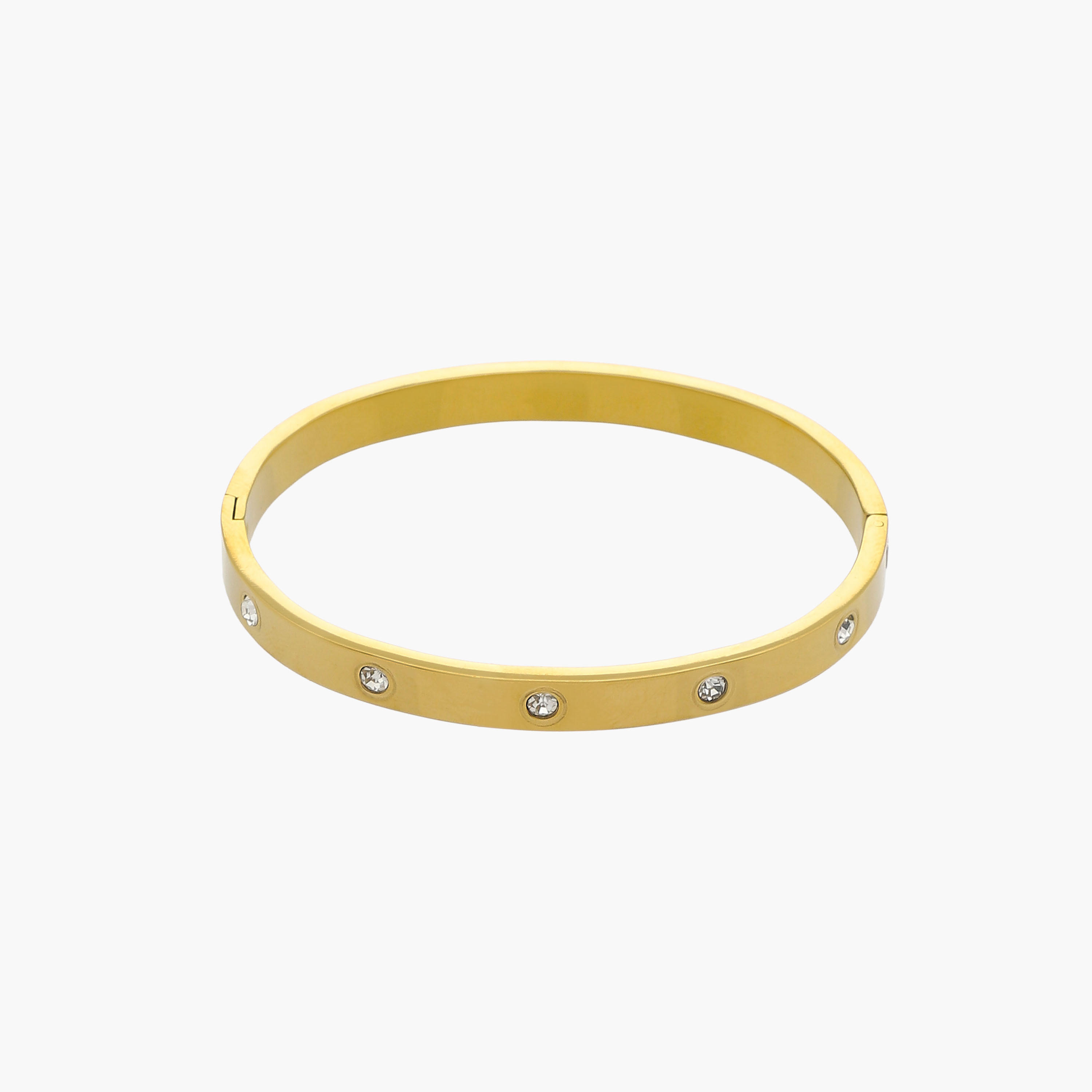 Gold Tone Stone Embellished Bangle-women-watchesandjewellery-jewellery-banglesandbracelets-image-2