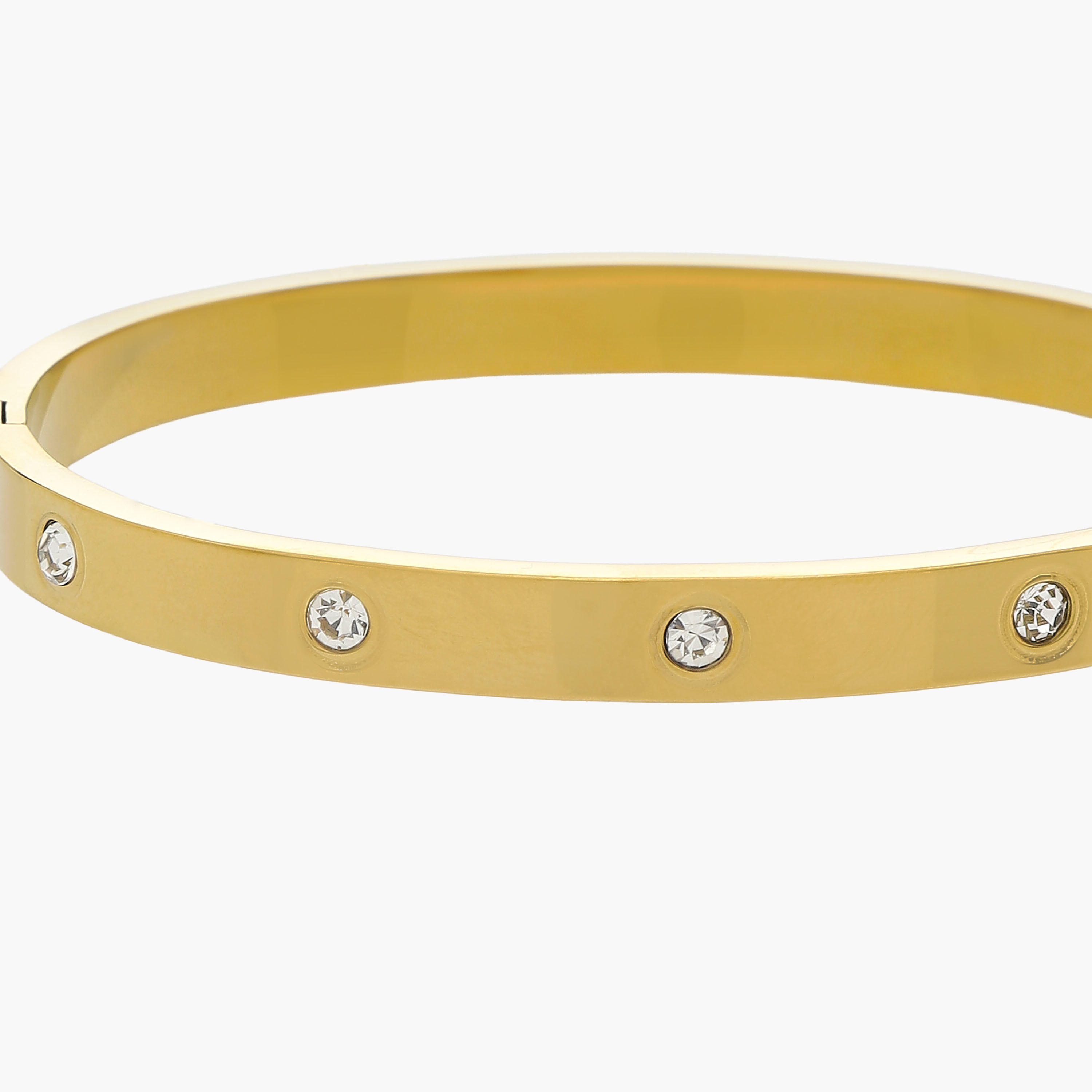 Gold Tone Stone Embellished Bangle-women-watchesandjewellery-jewellery-banglesandbracelets-image-3