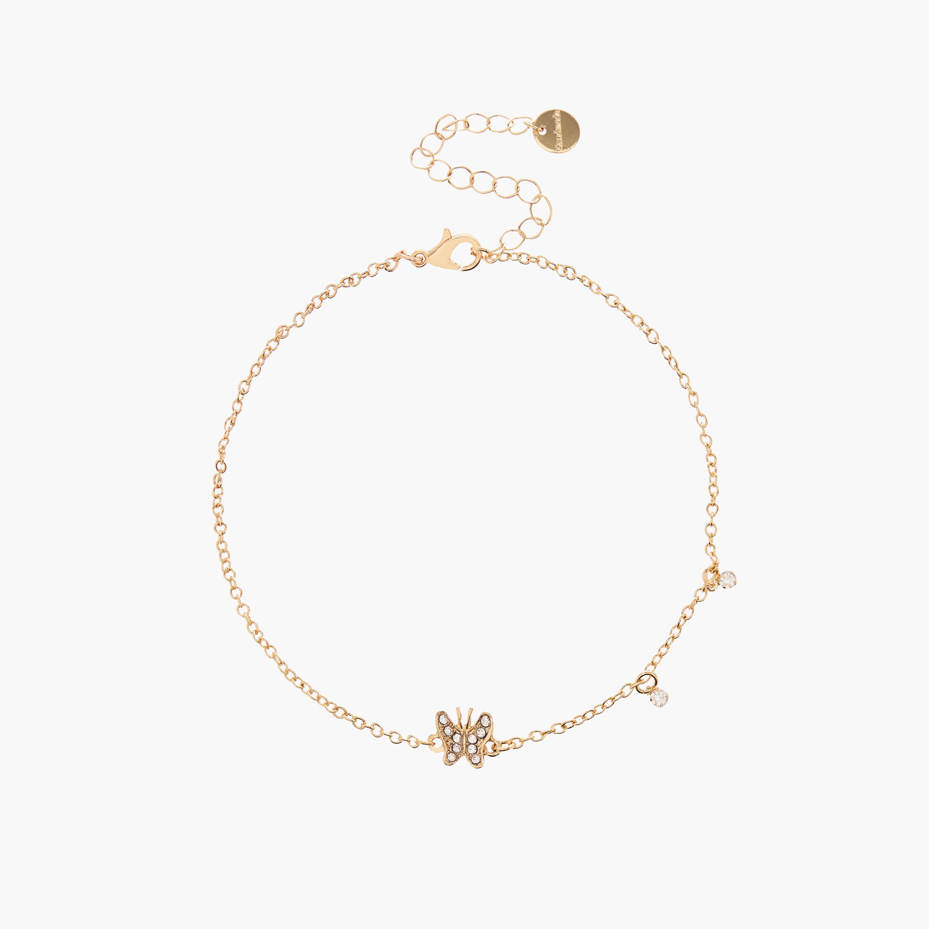 Metallic Butterfly Embellished Anklet-women-watchesandjewellery-jewellery-anklets-image-2