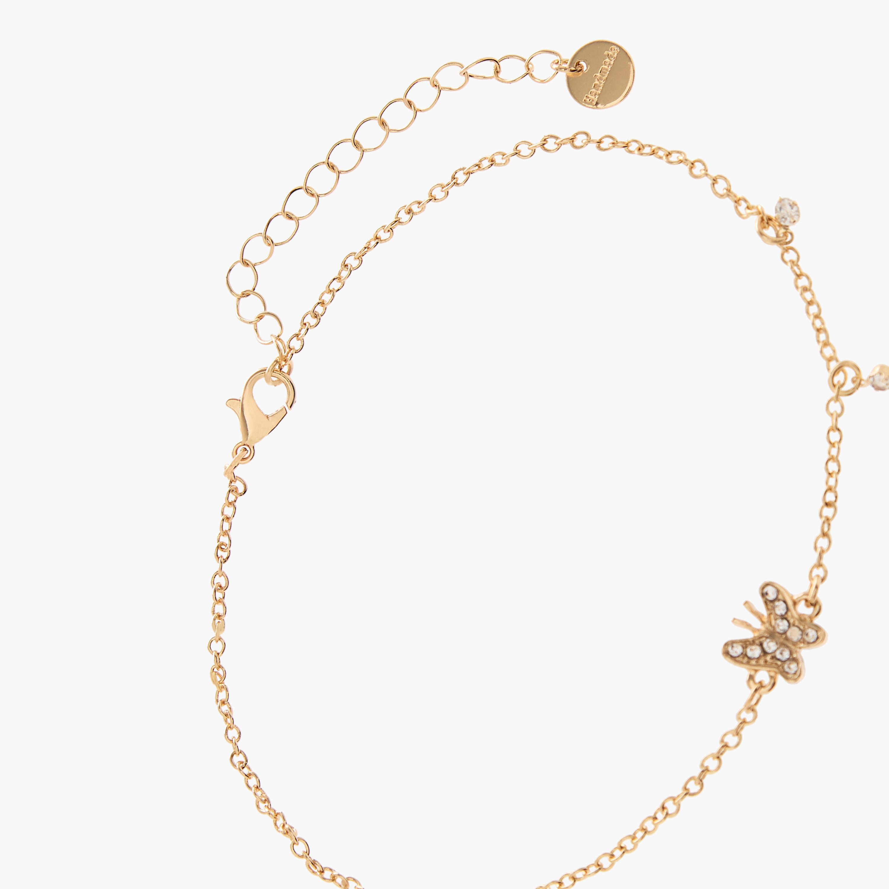 Metallic Butterfly Embellished Anklet-women-watchesandjewellery-jewellery-anklets-image-3