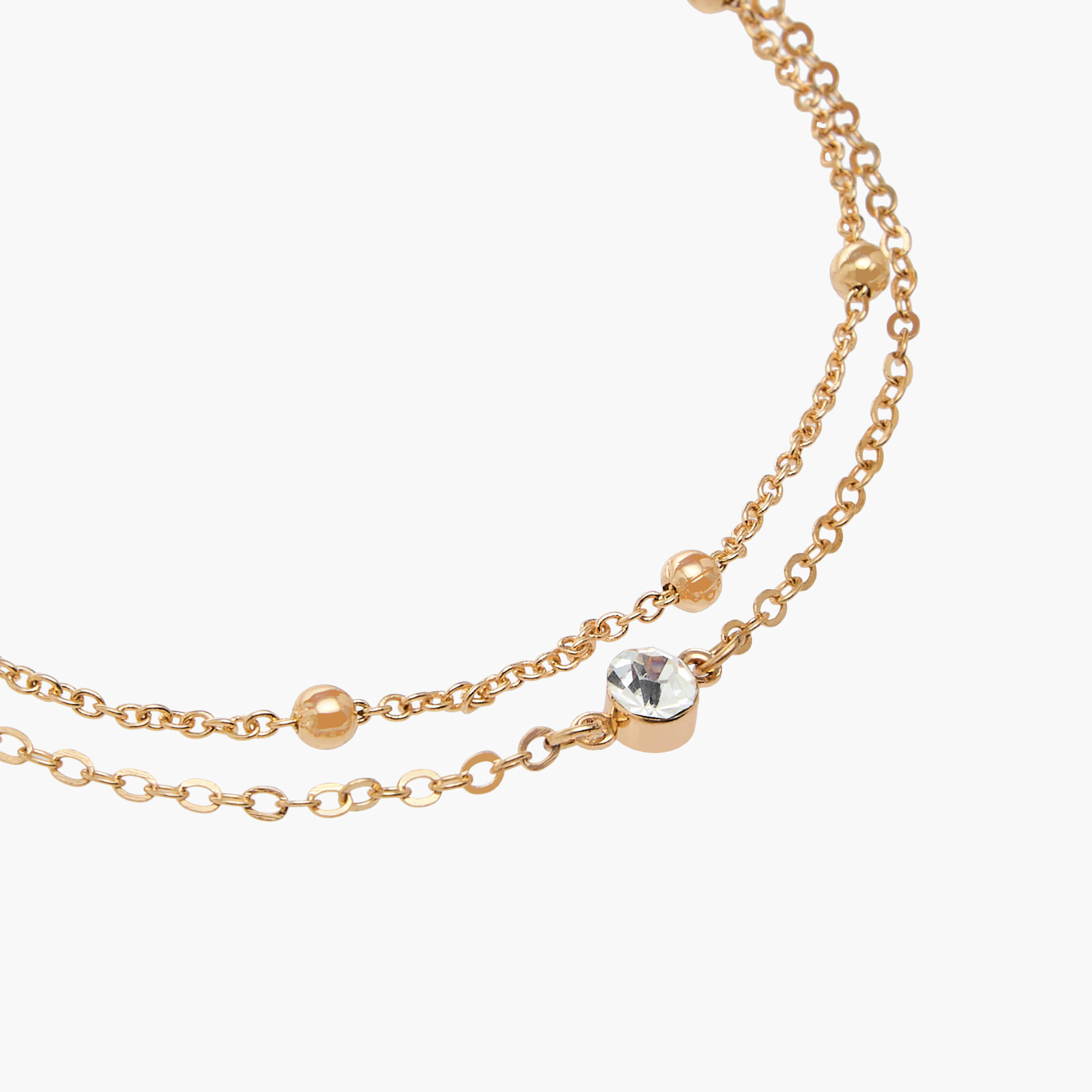 Gold Plated Stone Embellished Layered Anklet-women-watchesandjewellery-jewellery-anklets-image-3
