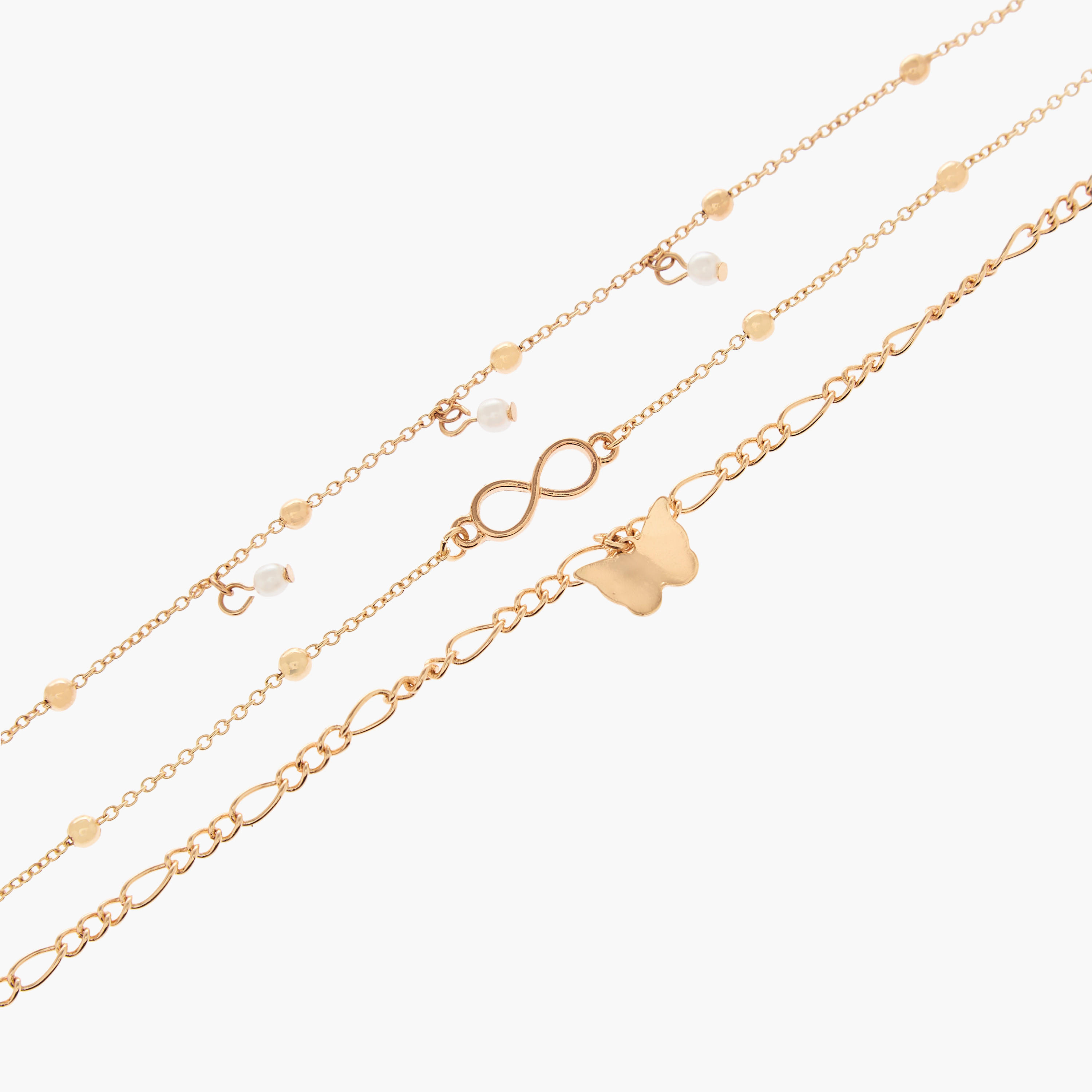 Pack of 3 Metallic Charm Anklet-women-watchesandjewellery-jewellery-anklets-image-9