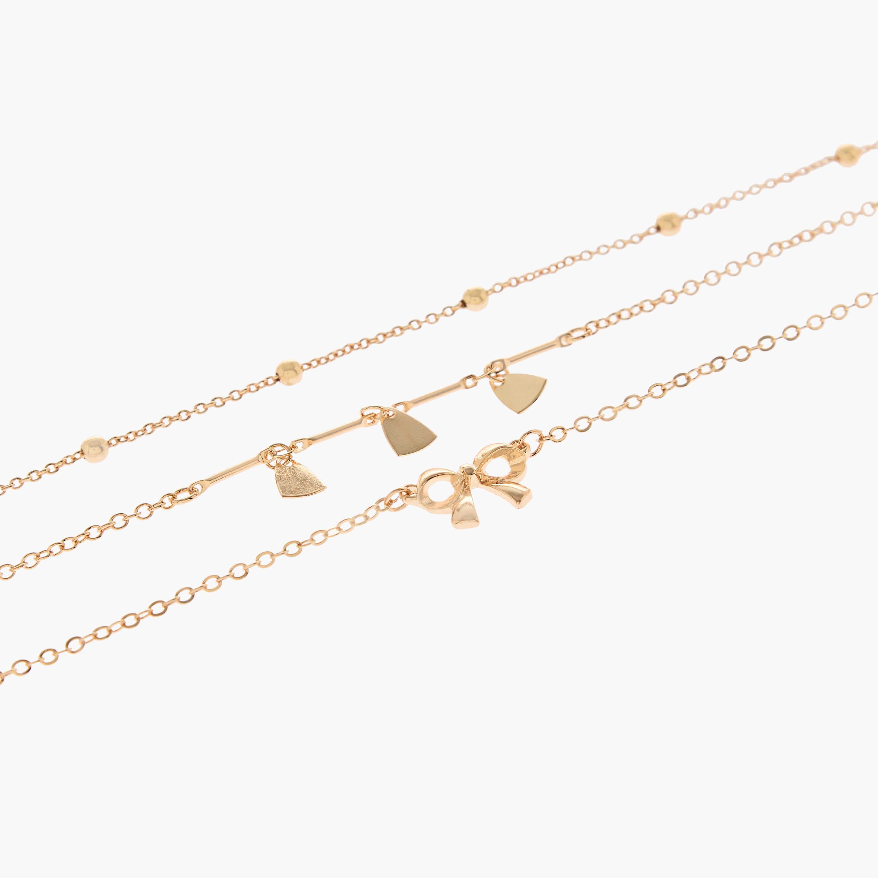 Pack of 3 Metallic Charm Anklet-women-watchesandjewellery-jewellery-anklets-image-9