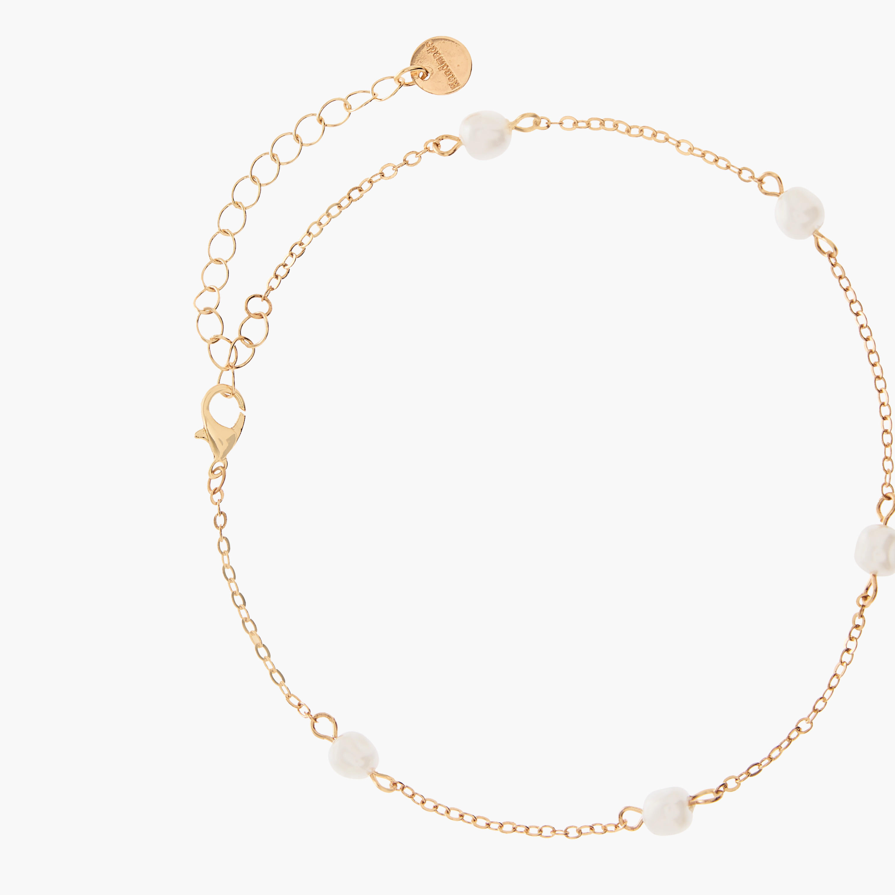 Metallic Pearl Embellished Anklet-women-watchesandjewellery-jewellery-anklets-image-3