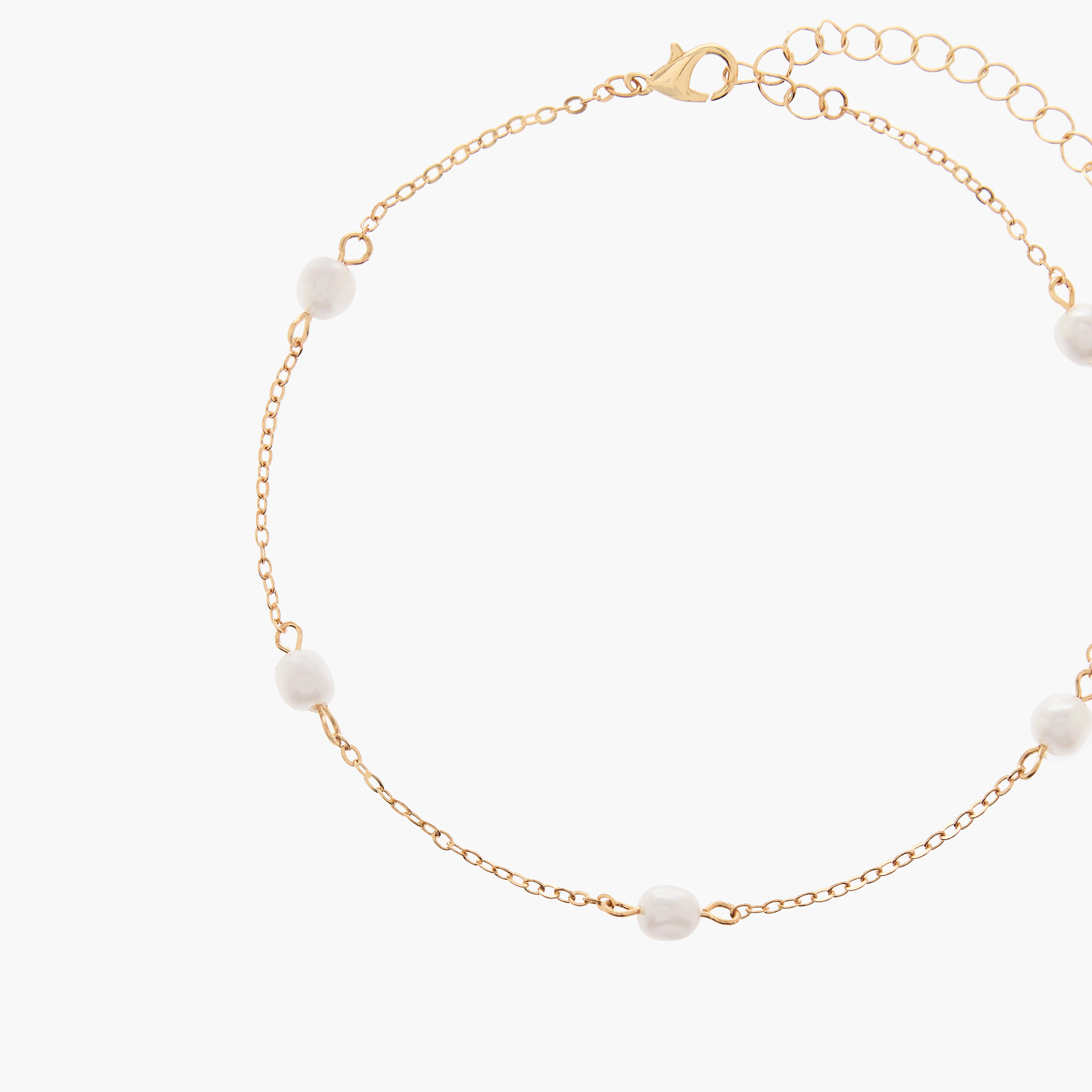 Metallic Pearl Embellished Anklet-women-watchesandjewellery-jewellery-anklets-image-4