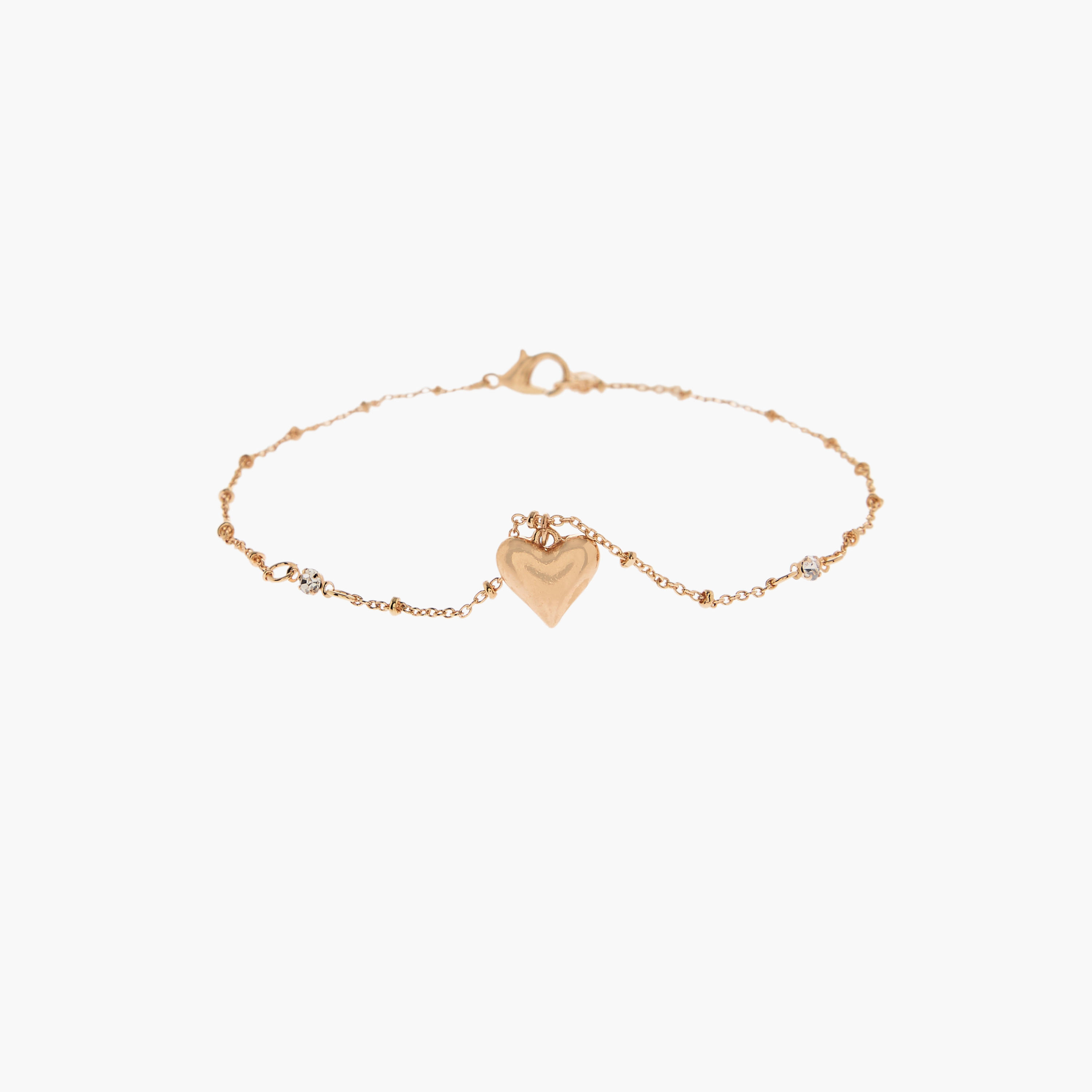 Metallic Heart Pendant Anklet-women-watchesandjewellery-jewellery-anklets-image-1