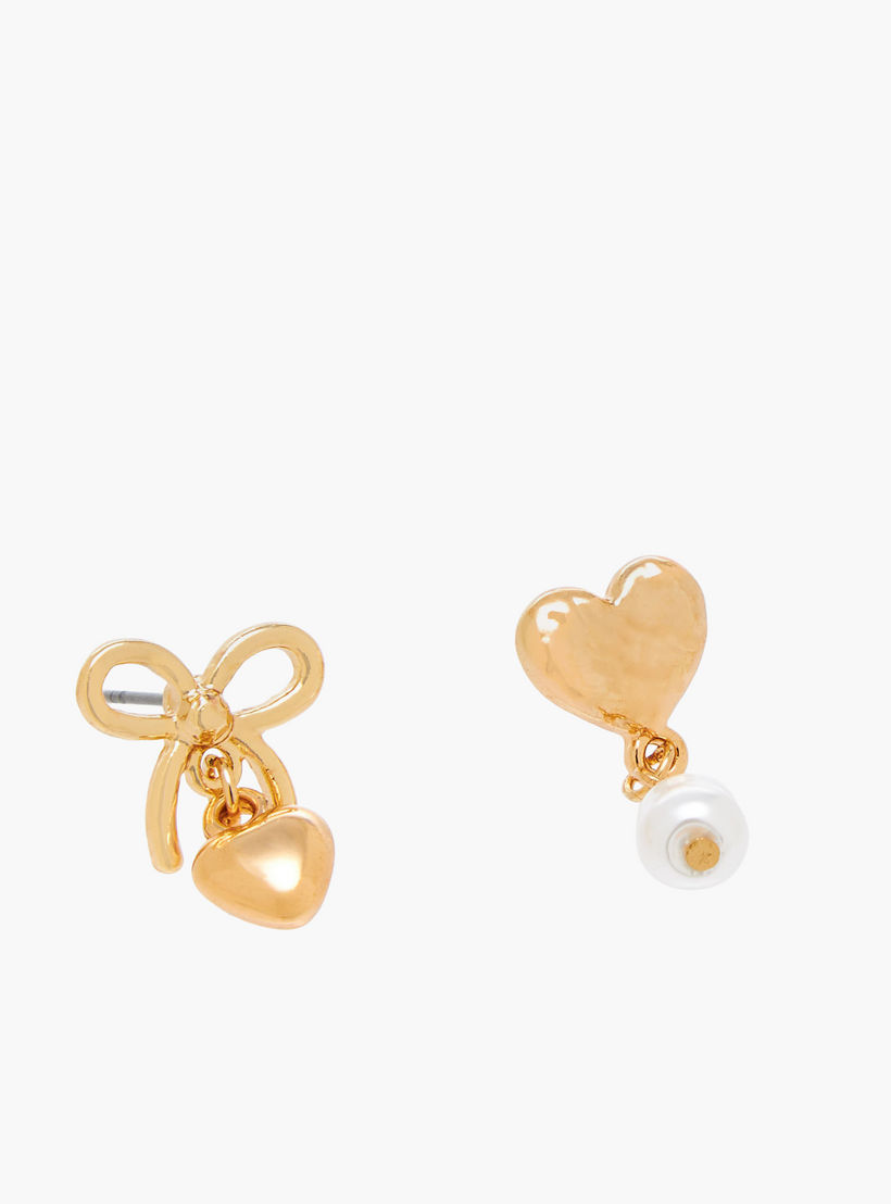 حلق بتشطيب ذهبي ومكبس إغلاق خلفي - عبوة من زوجين-women-watchesandjewellery-jewellery-earrings-image-3