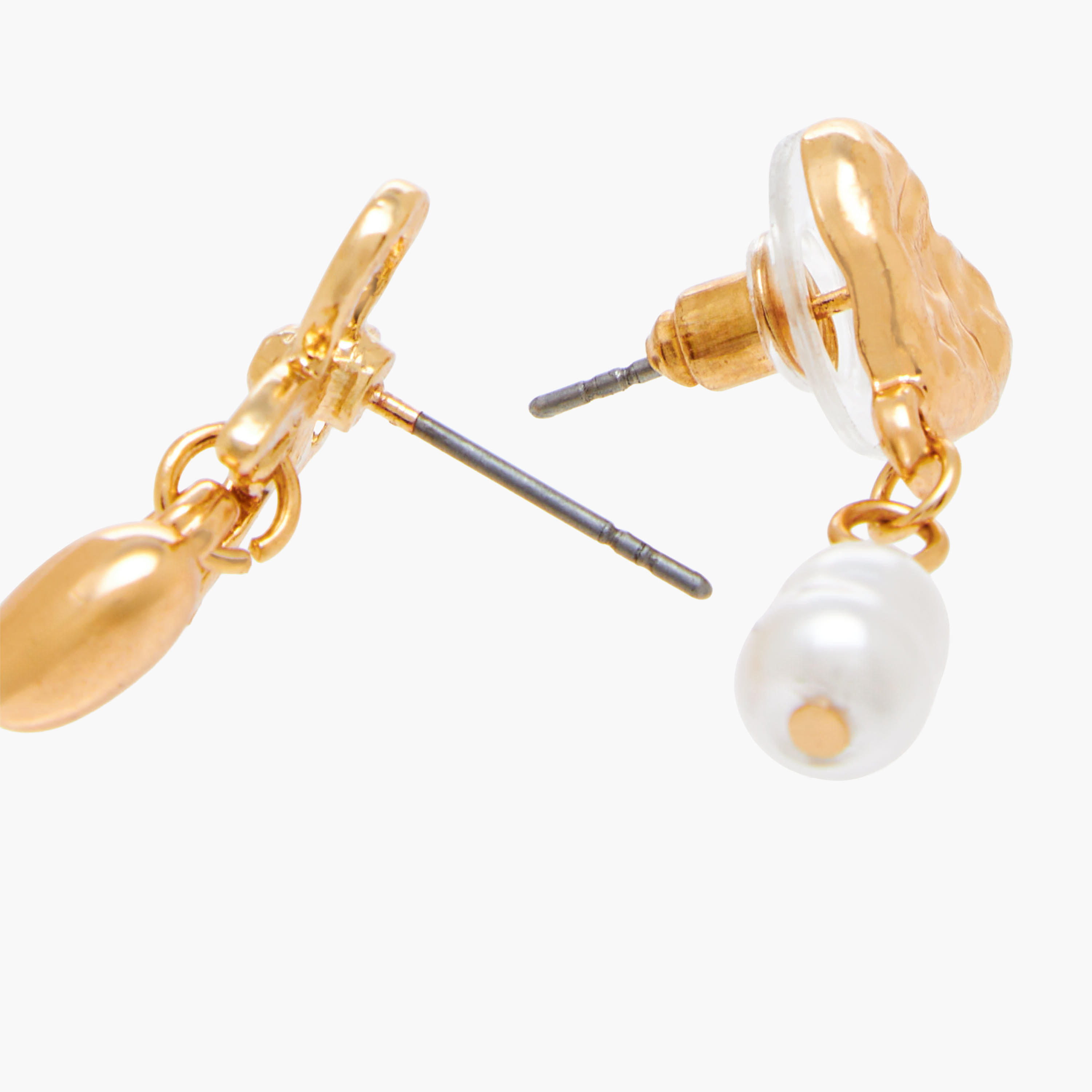 حلق بتشطيب ذهبي ومكبس إغلاق خلفي - عبوة من زوجين-women-watchesandjewellery-jewellery-earrings-image-4