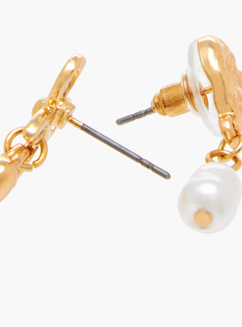 حلق بتشطيب ذهبي ومكبس إغلاق خلفي - عبوة من زوجين-women-watchesandjewellery-jewellery-earrings-image-4