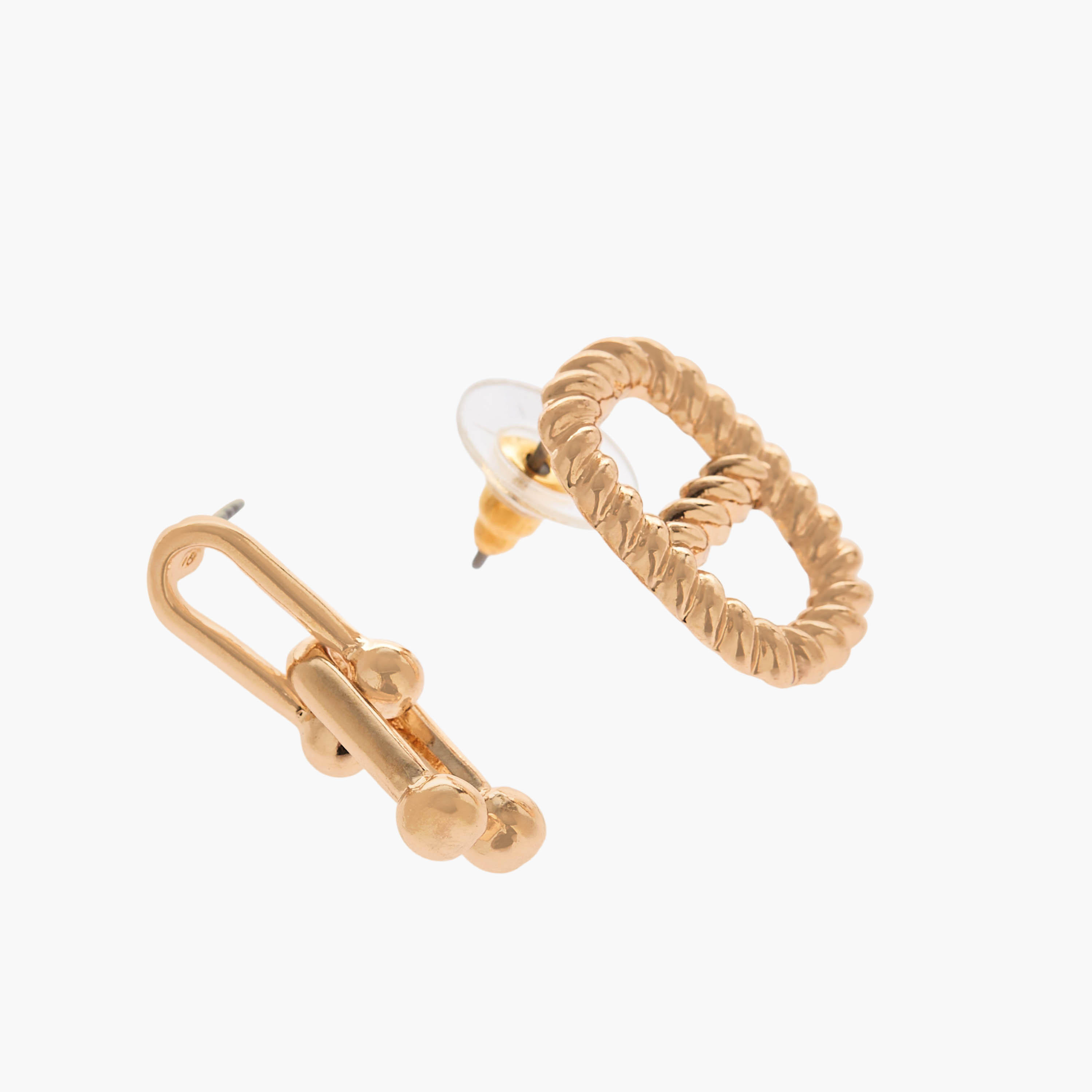Pack of 3 Gold Tone Earrings with Pushback Closure-women-watchesandjewellery-jewellery-earrings-image-5