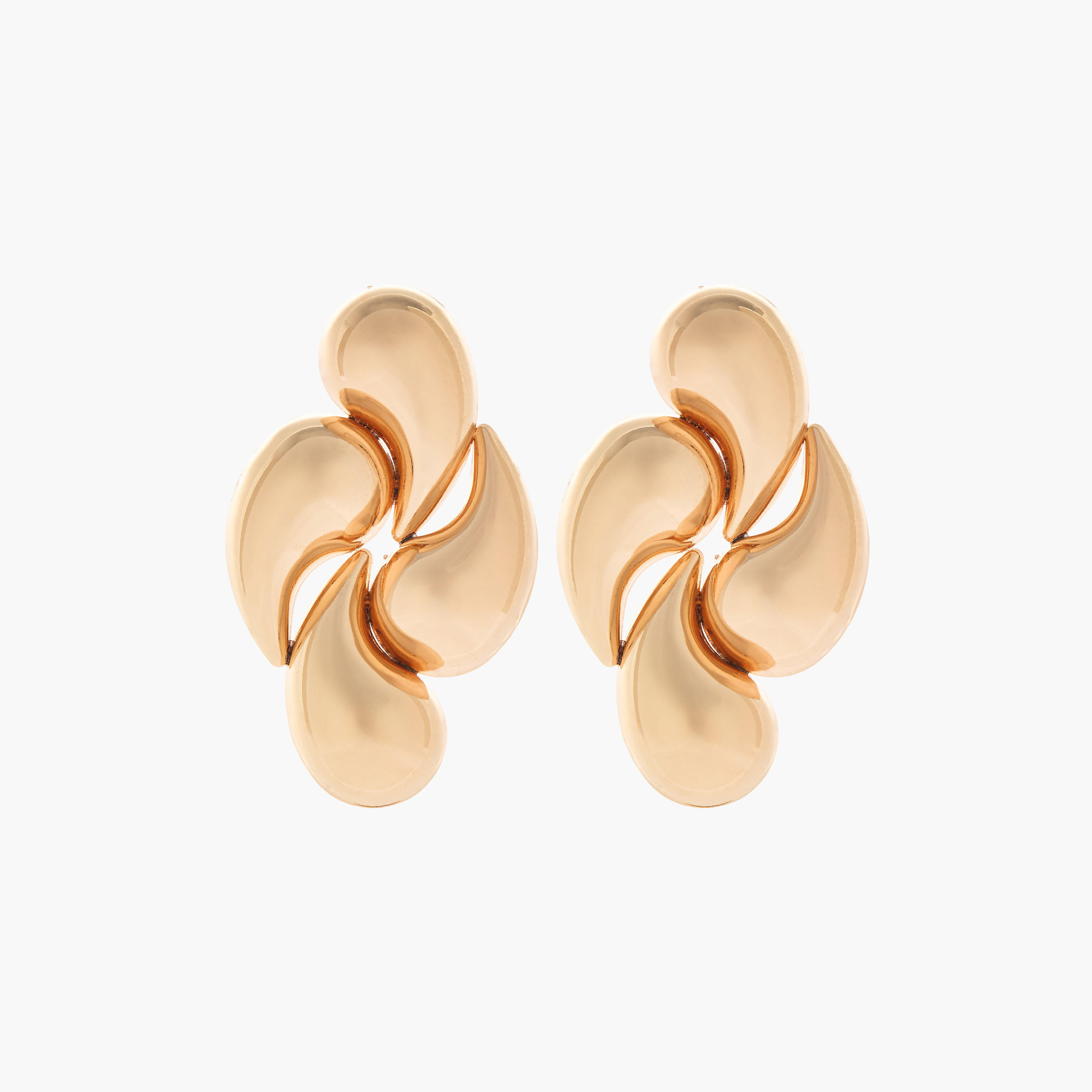 حلق ذهبي اللون بتصميم دمعة وبمكبس إغلاق-women-watchesandjewellery-jewellery-earrings-image-1