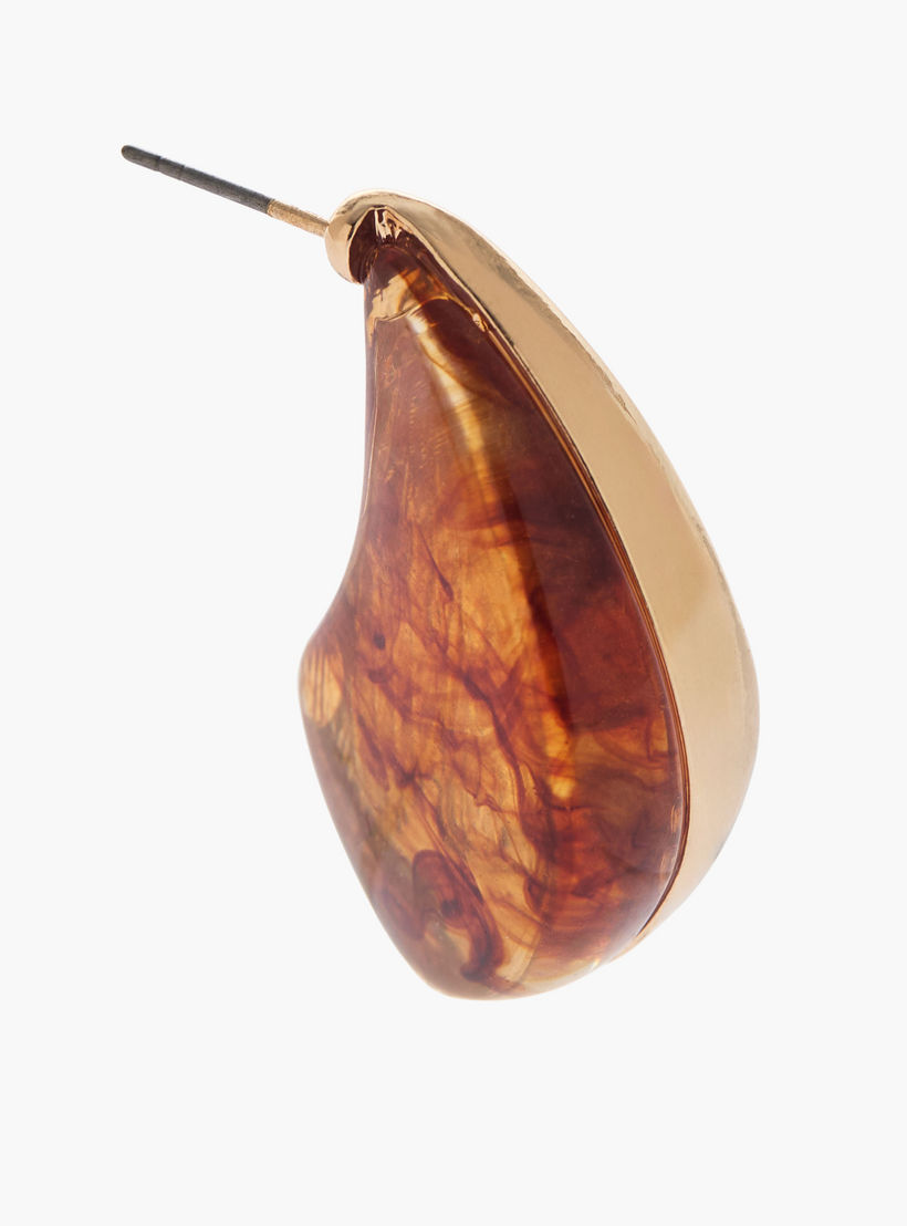 Metallic Tear Drop Earrings with Pushback Closure-women-watchesandjewellery-jewellery-earrings-image-4