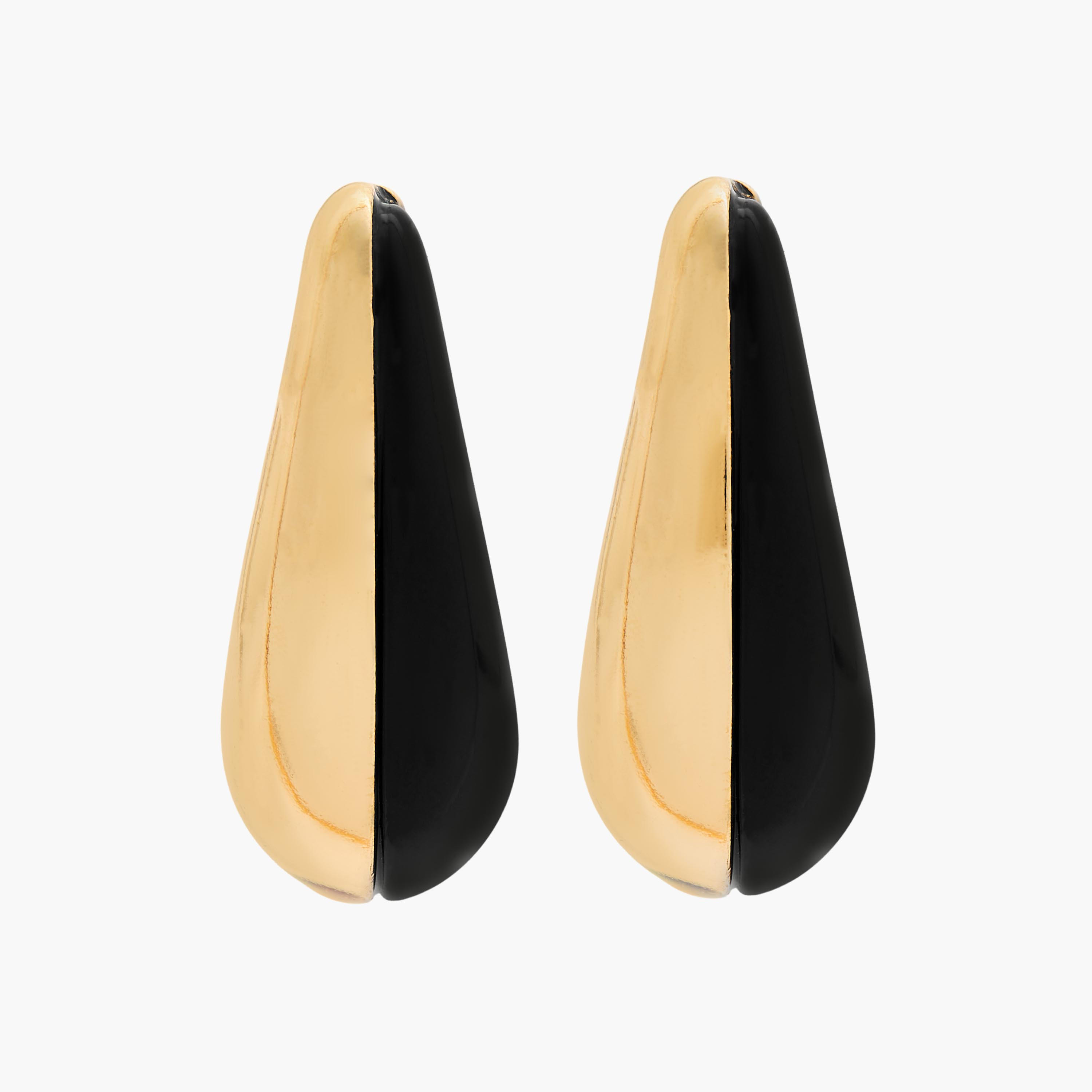 Metallic Hoop Earrings with Pushback Closure-women-watchesandjewellery-jewellery-earrings-image-1