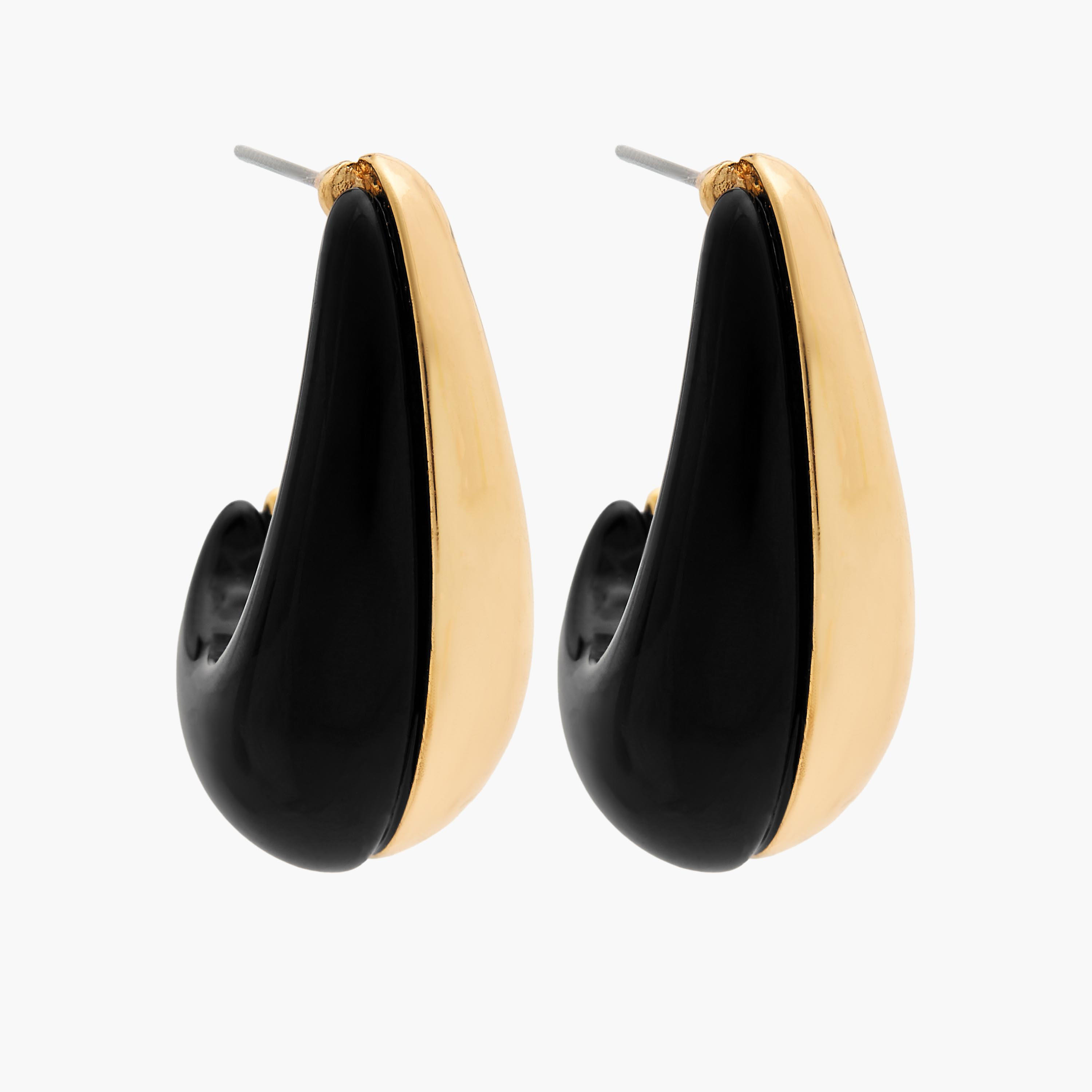 Metallic Hoop Earrings with Pushback Closure-women-watchesandjewellery-jewellery-earrings-image-2