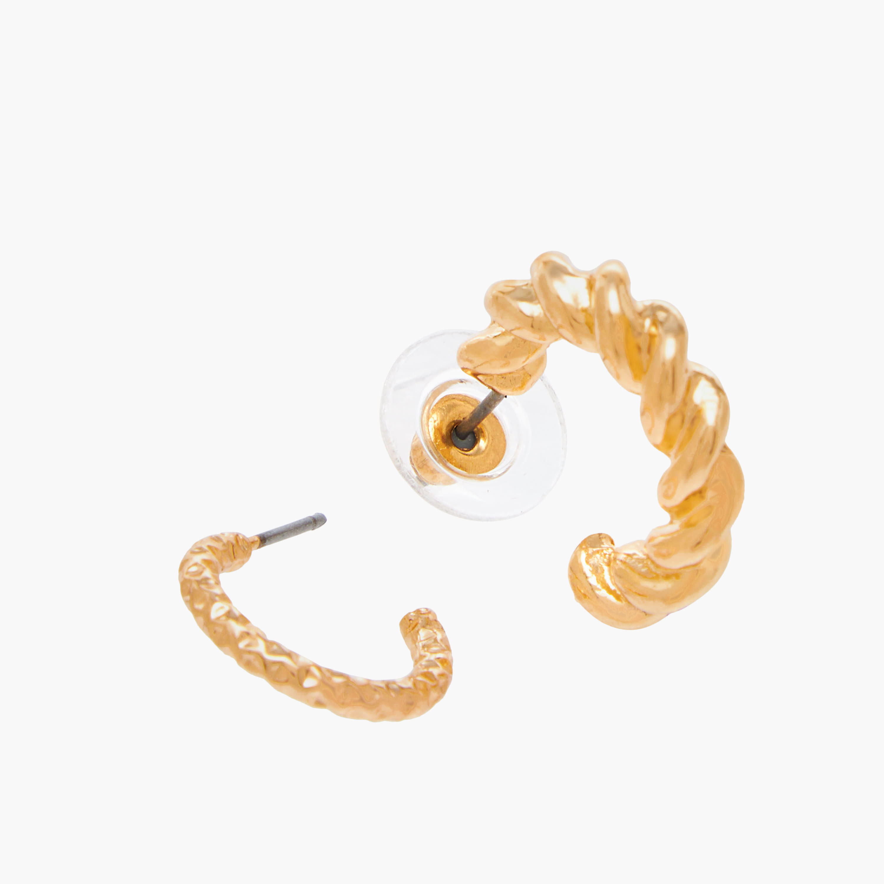 Pack of 6 Metallic Hoop Earrings with Pushback Closure-women-watchesandjewellery-jewellery-earrings-image-4