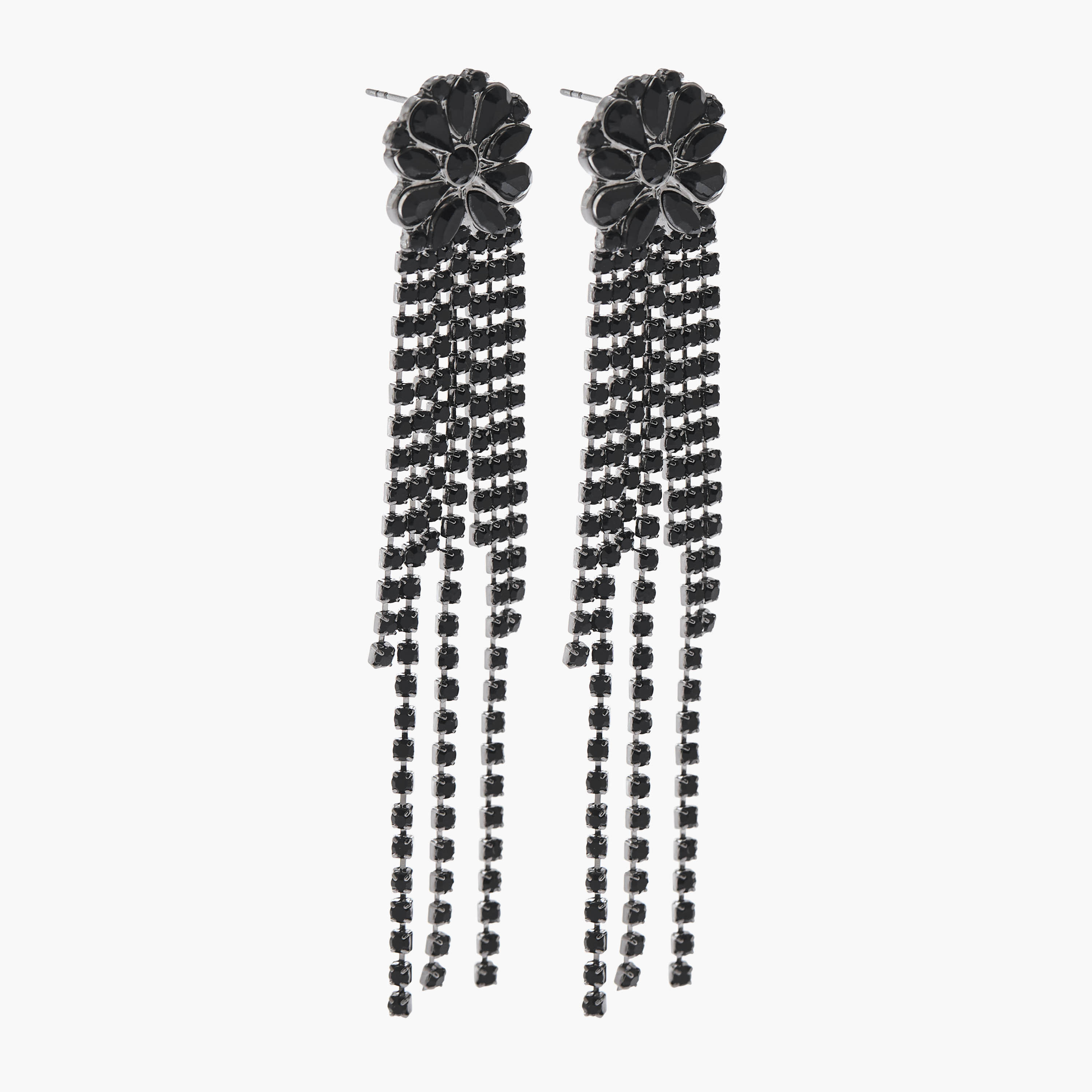 Stone Embellished Dangler Earrings with Pushback Closure-women-watchesandjewellery-jewellery-earrings-image-2