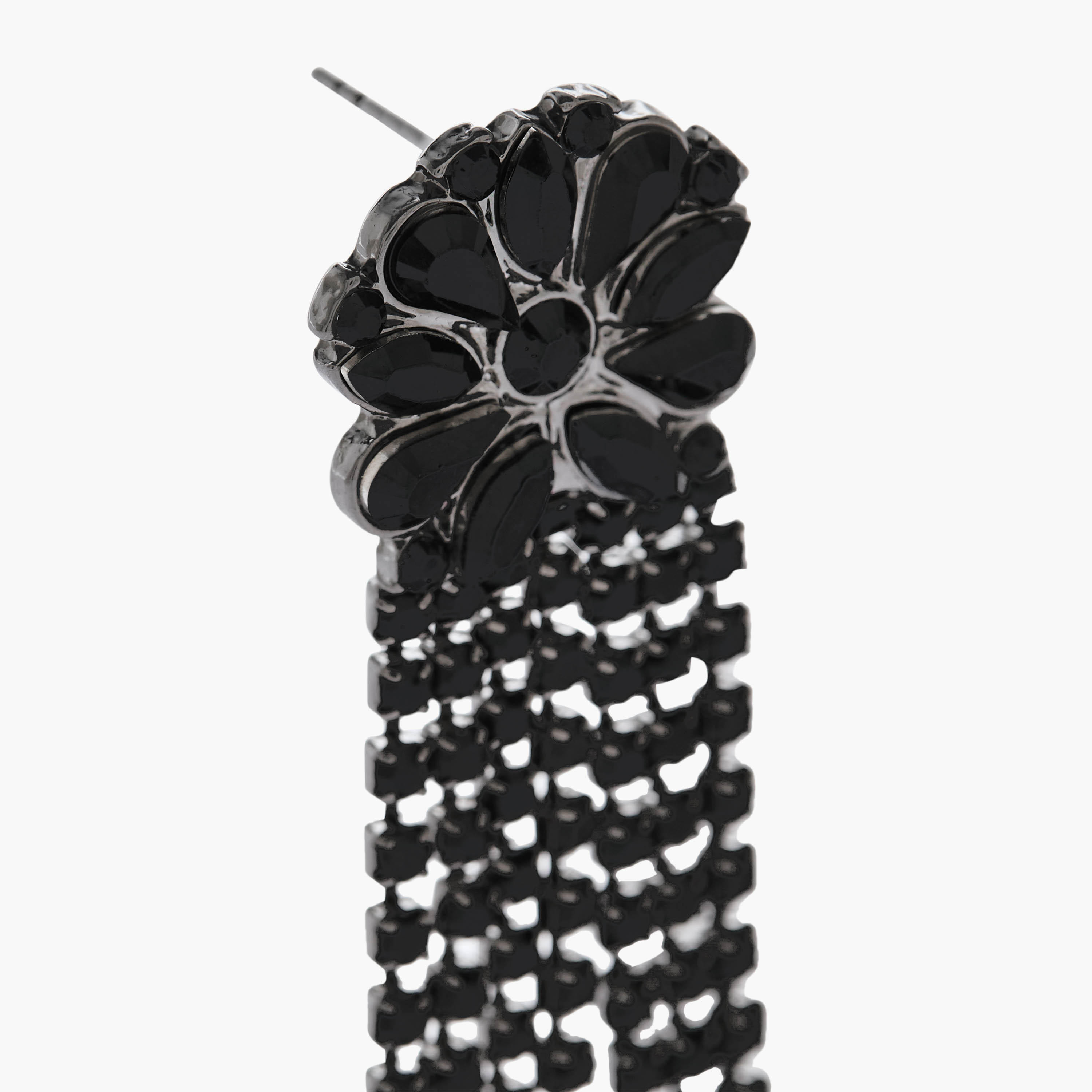Stone Embellished Dangler Earrings with Pushback Closure-women-watchesandjewellery-jewellery-earrings-image-3